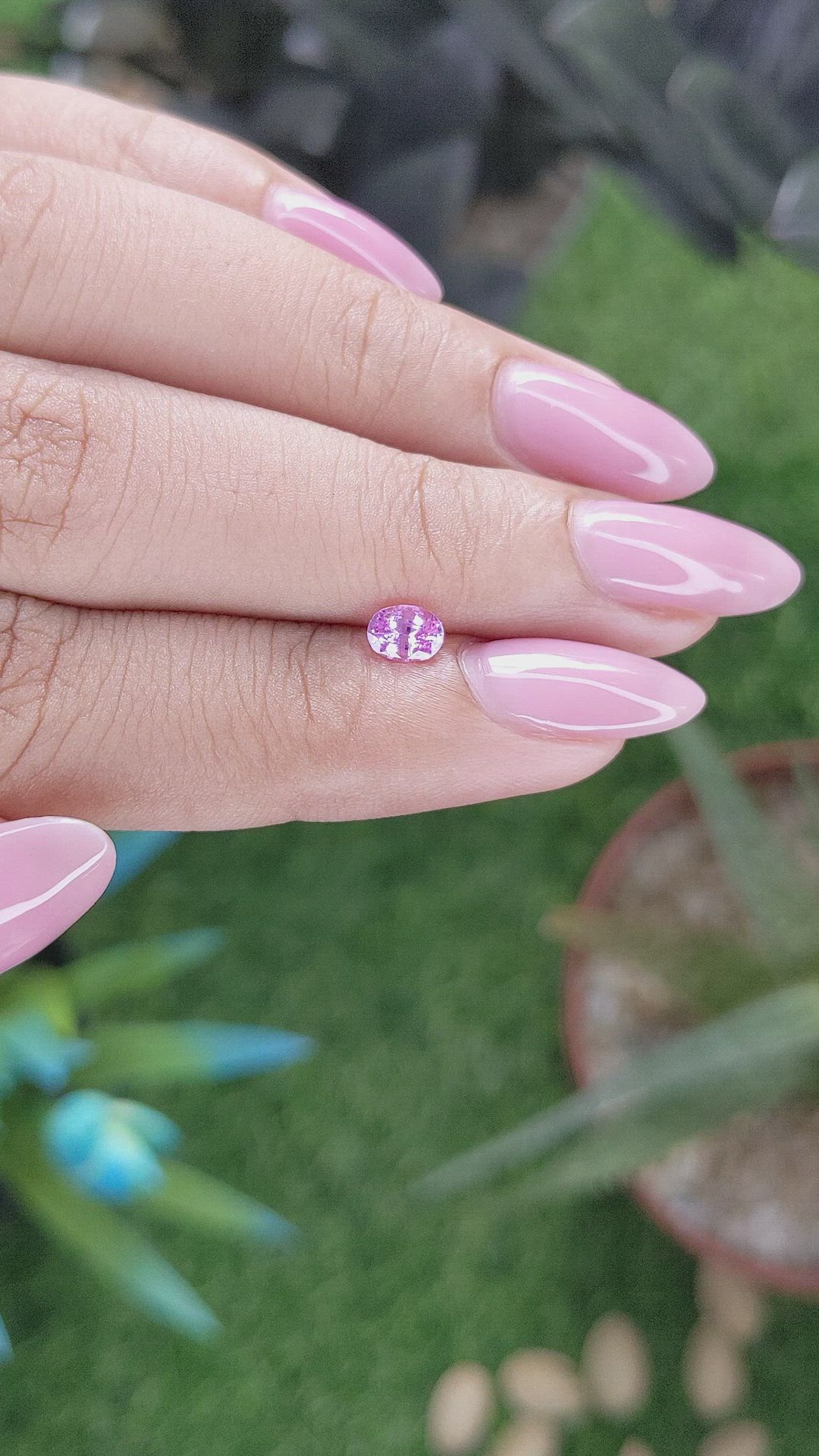 0.40 Ct. Purplish Pink Sapphire from Tanzania Size Video