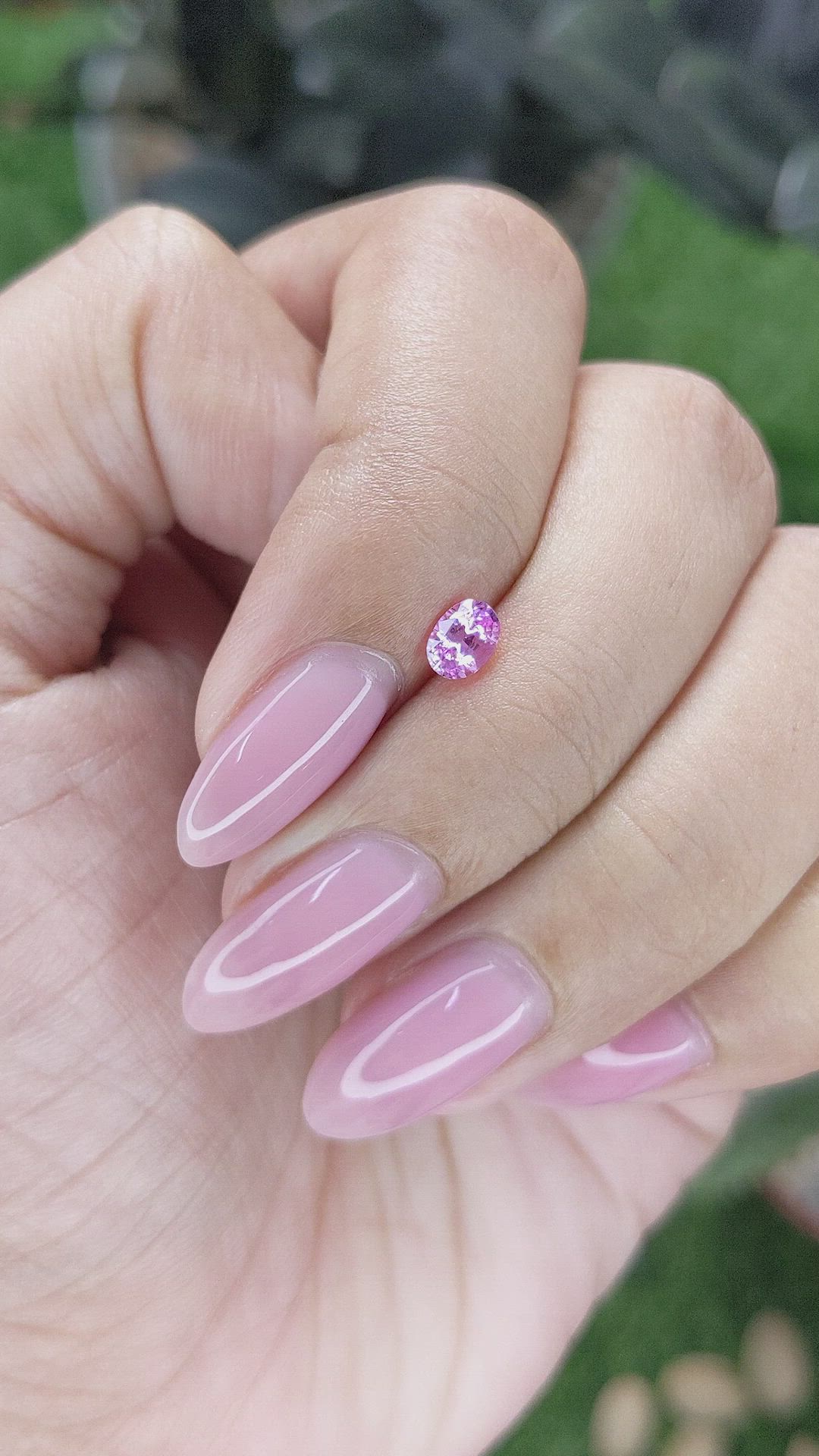 0.40 Ct. Purplish Pink Sapphire from Tanzania Size Video