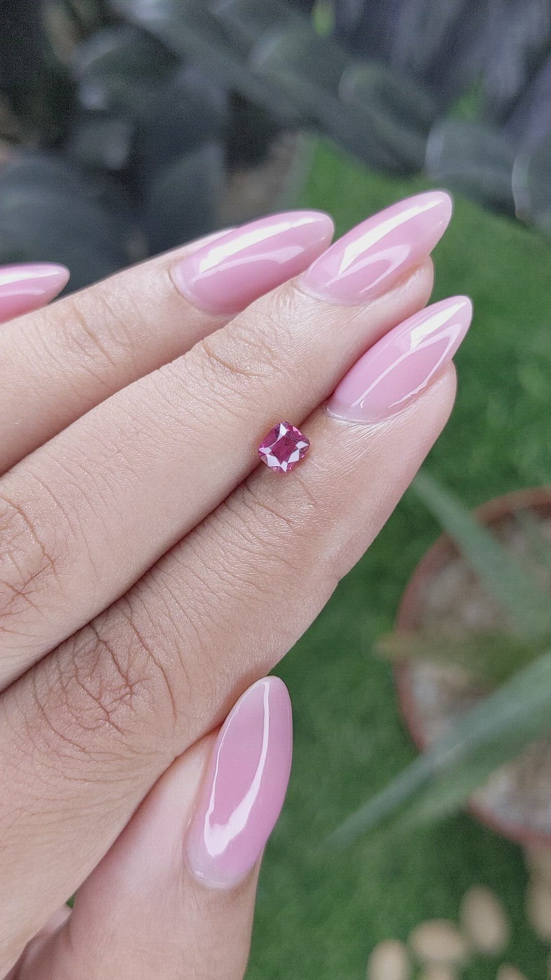 0.52 Ct. Purplish Pink Sapphire from Tanzania Size Video