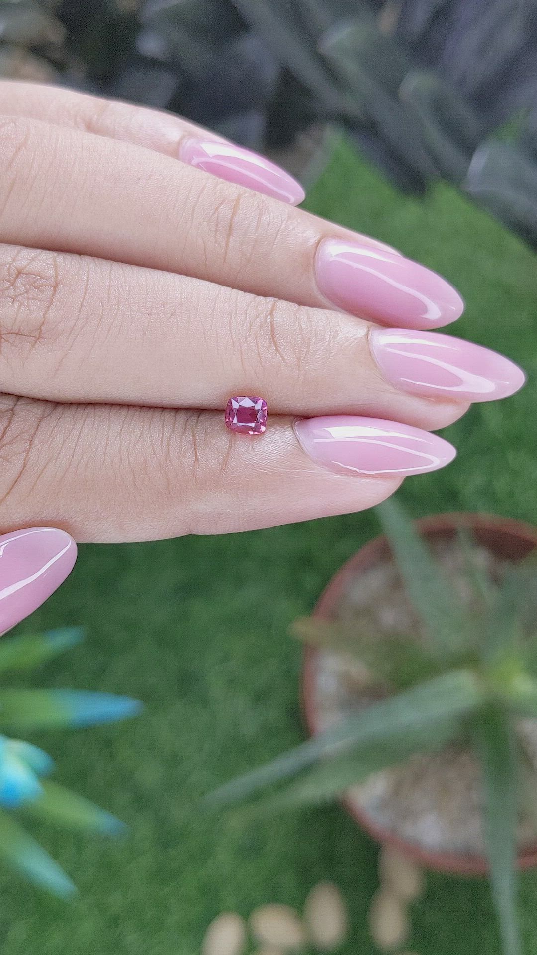 0.52 Ct. Purplish Pink Sapphire from Tanzania Size Video