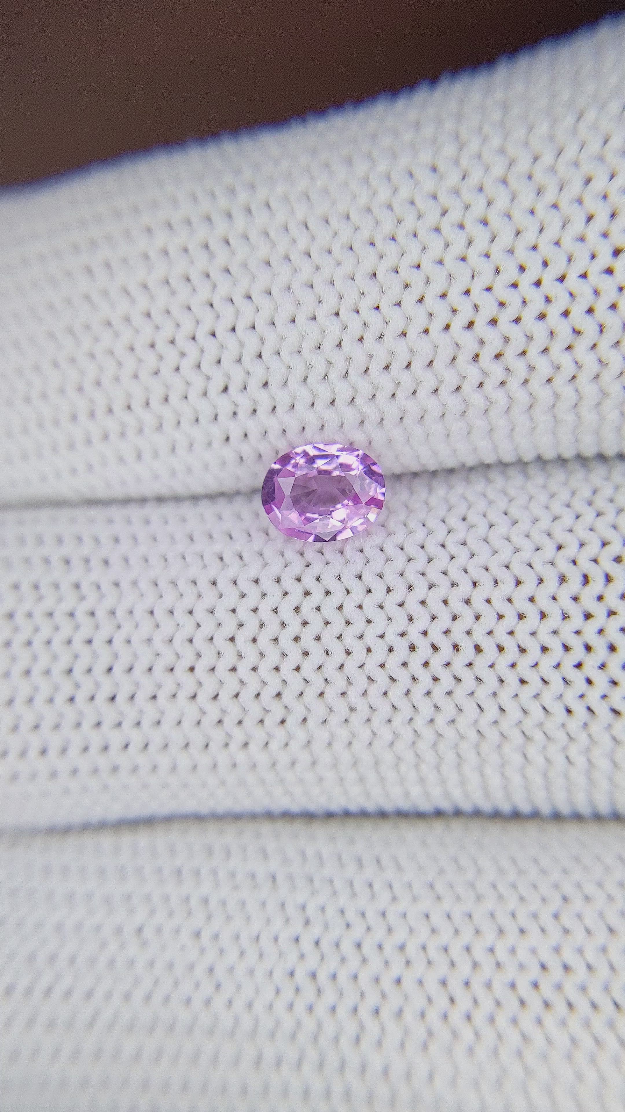 0.59 Ct. Purple Sapphire from Tanzania Size Video