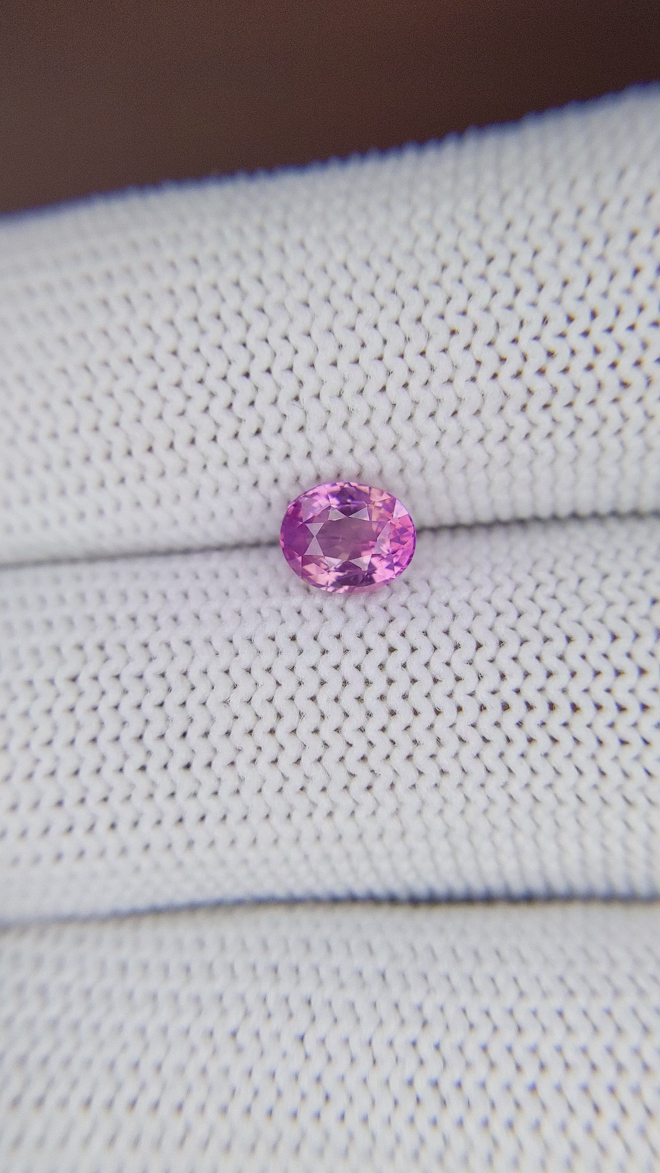 0.91 Ct. Pinkish Purple Sapphire from Tanzania Size Video