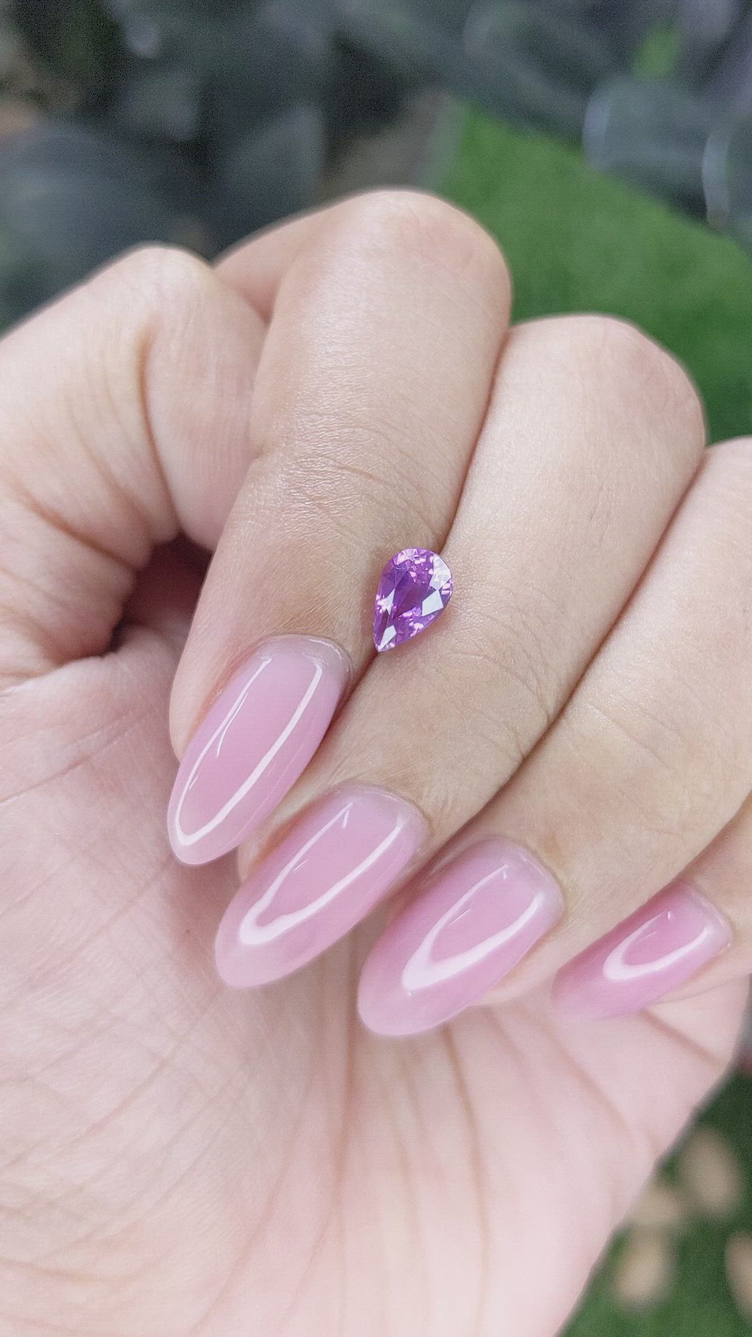 0.97 Ct. Pinkish Purple Sapphire from Tanzania Size Video