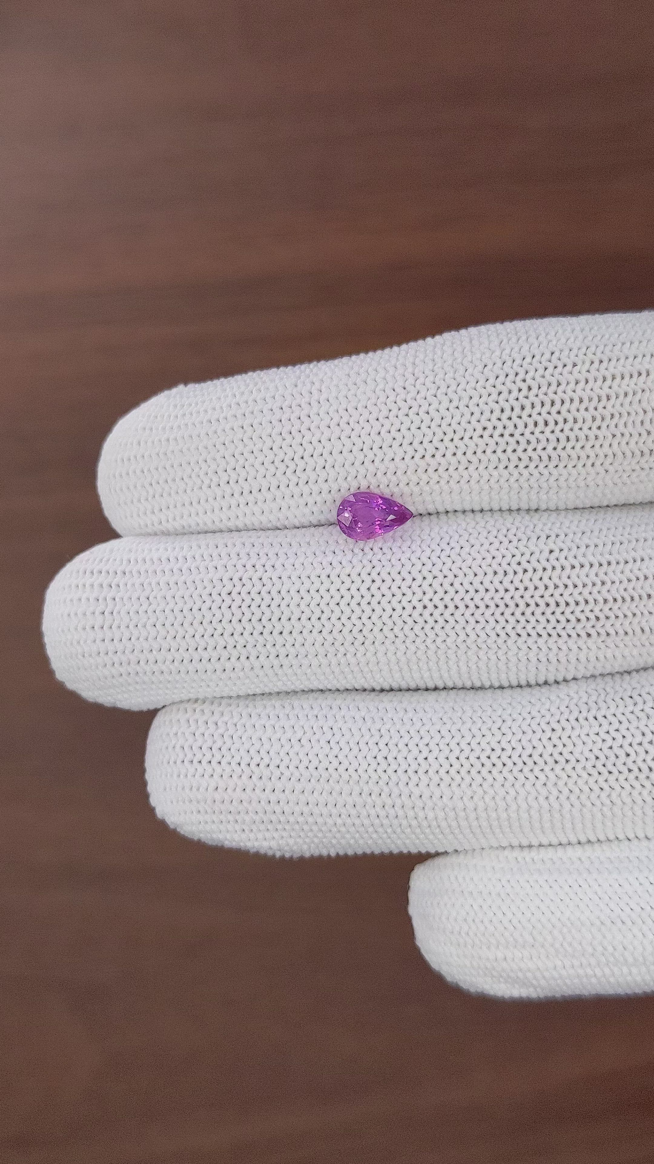 0.97 Ct. Pinkish Purple Sapphire from Tanzania Size Video