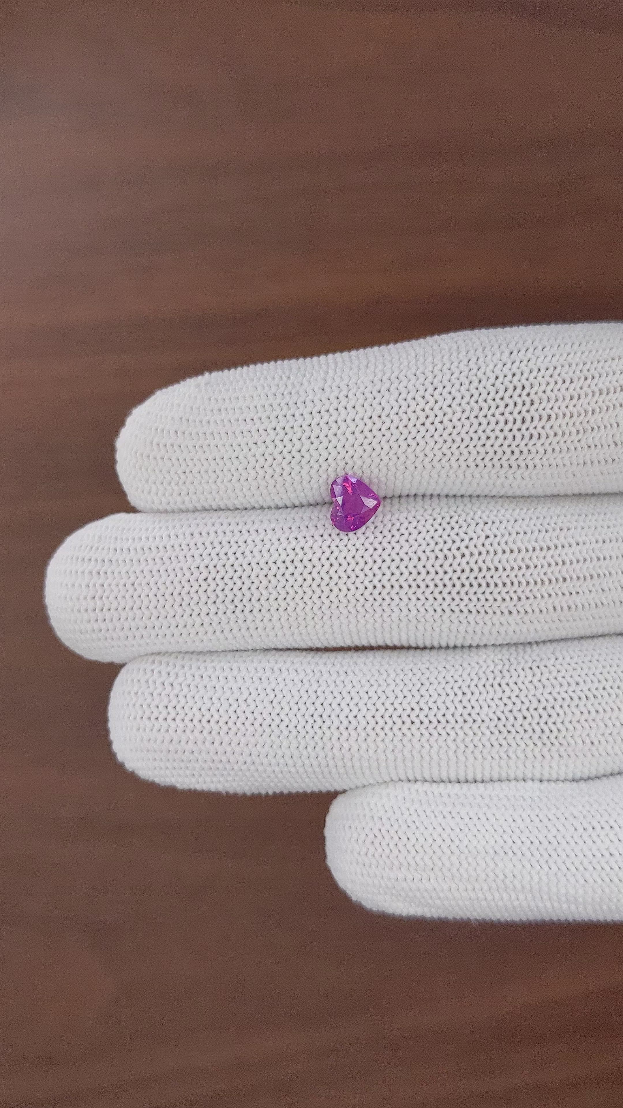 0.99 Ct. Pinkish Purple Sapphire from Tanzania Size Video