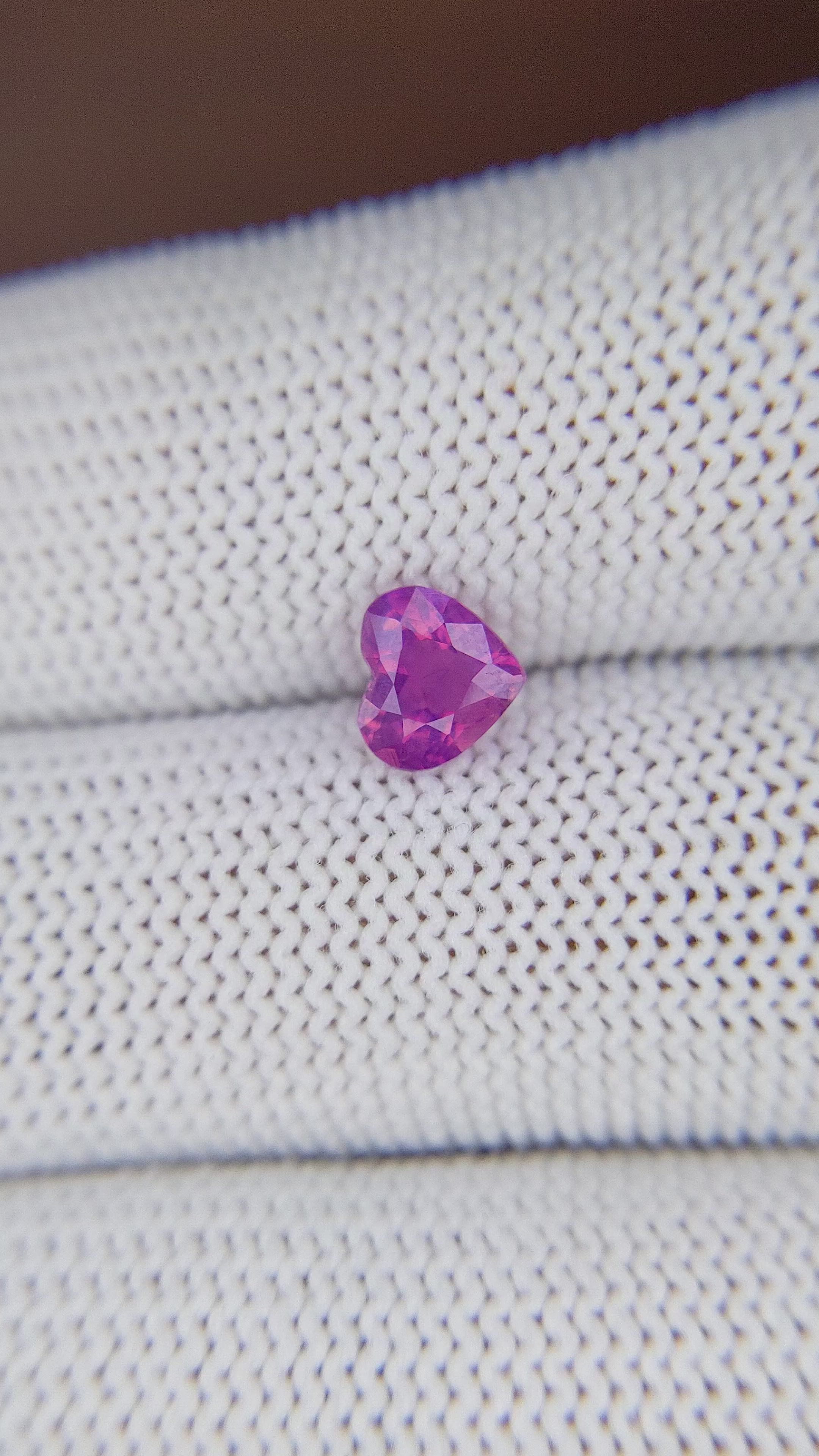 0.99 Ct. Pinkish Purple Sapphire from Tanzania Size Video