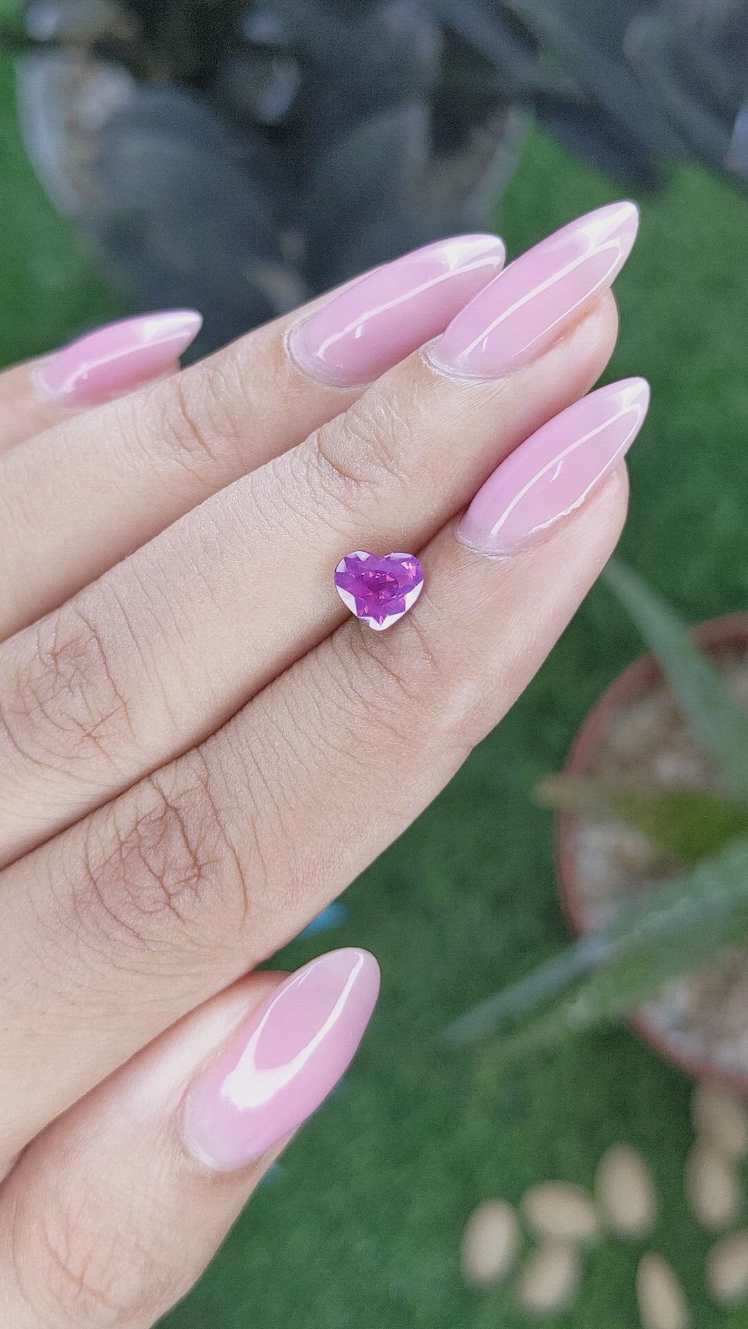 0.99 Ct. Pinkish Purple Sapphire from Tanzania Size Video