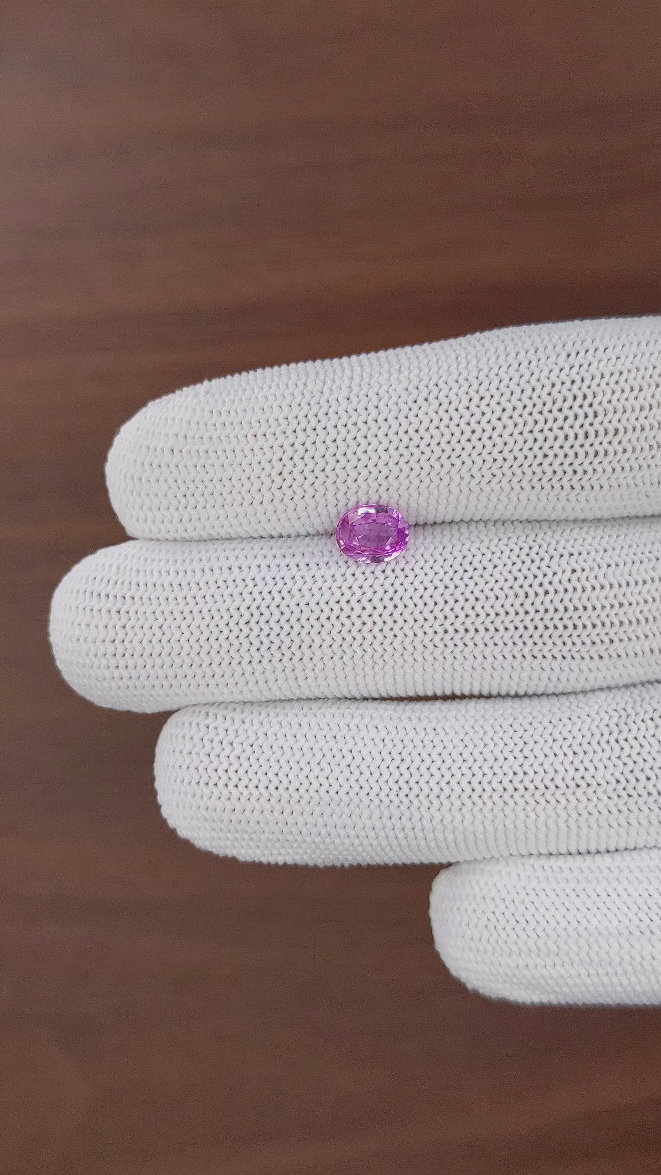 1.02 Ct. Pinkish Purple Sapphire from Tanzania Size Video