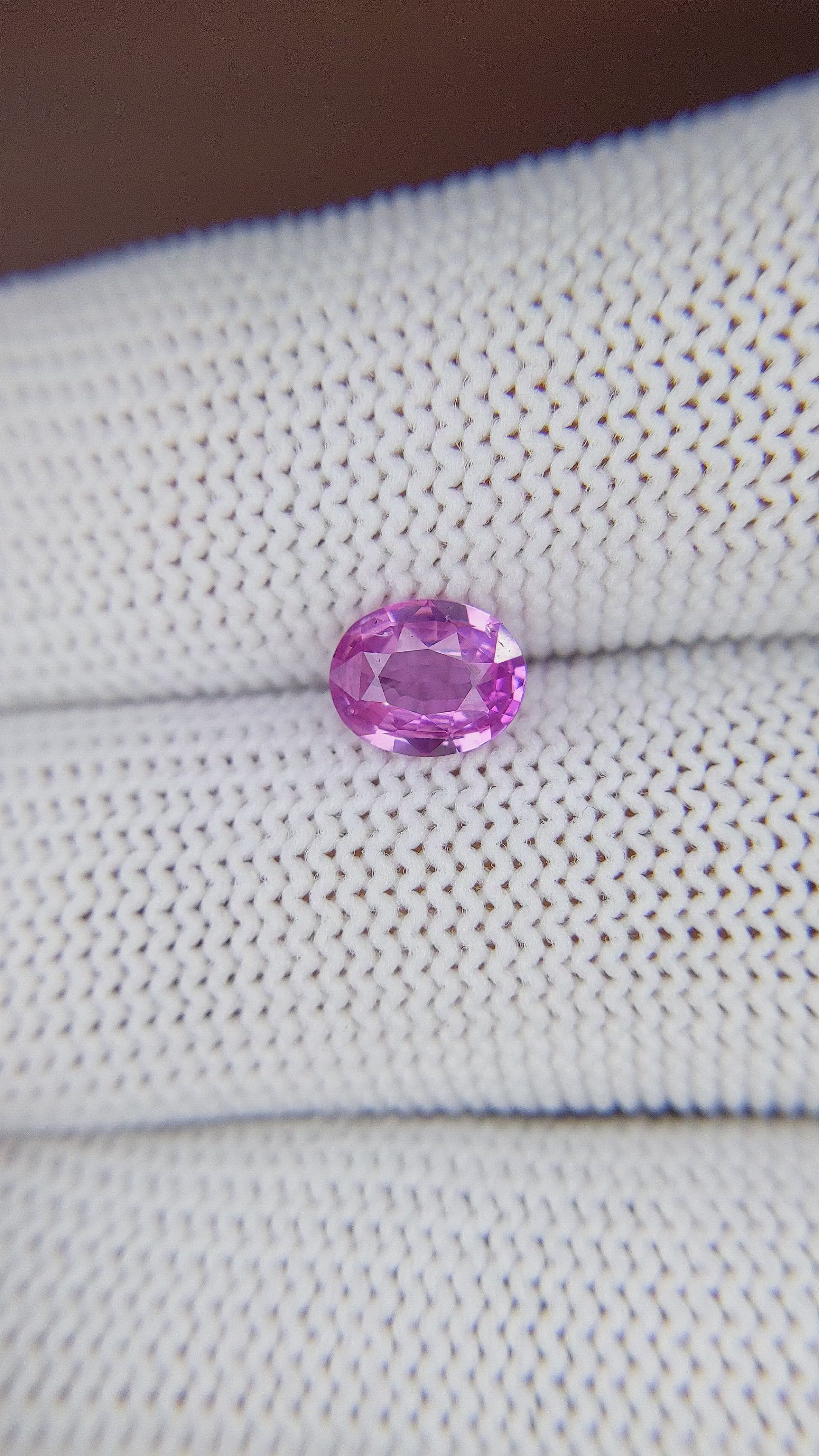 1.02 Ct. Pinkish Purple Sapphire from Tanzania Size Video