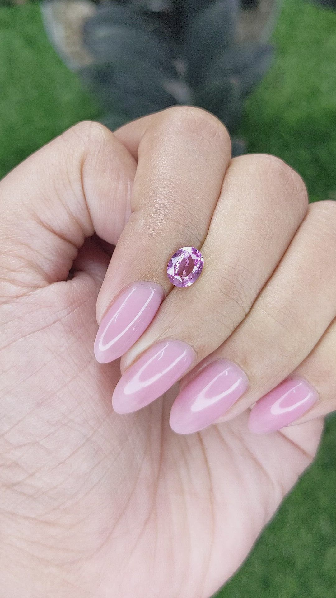 1.02 Ct. Pinkish Purple Sapphire from Tanzania Size Video