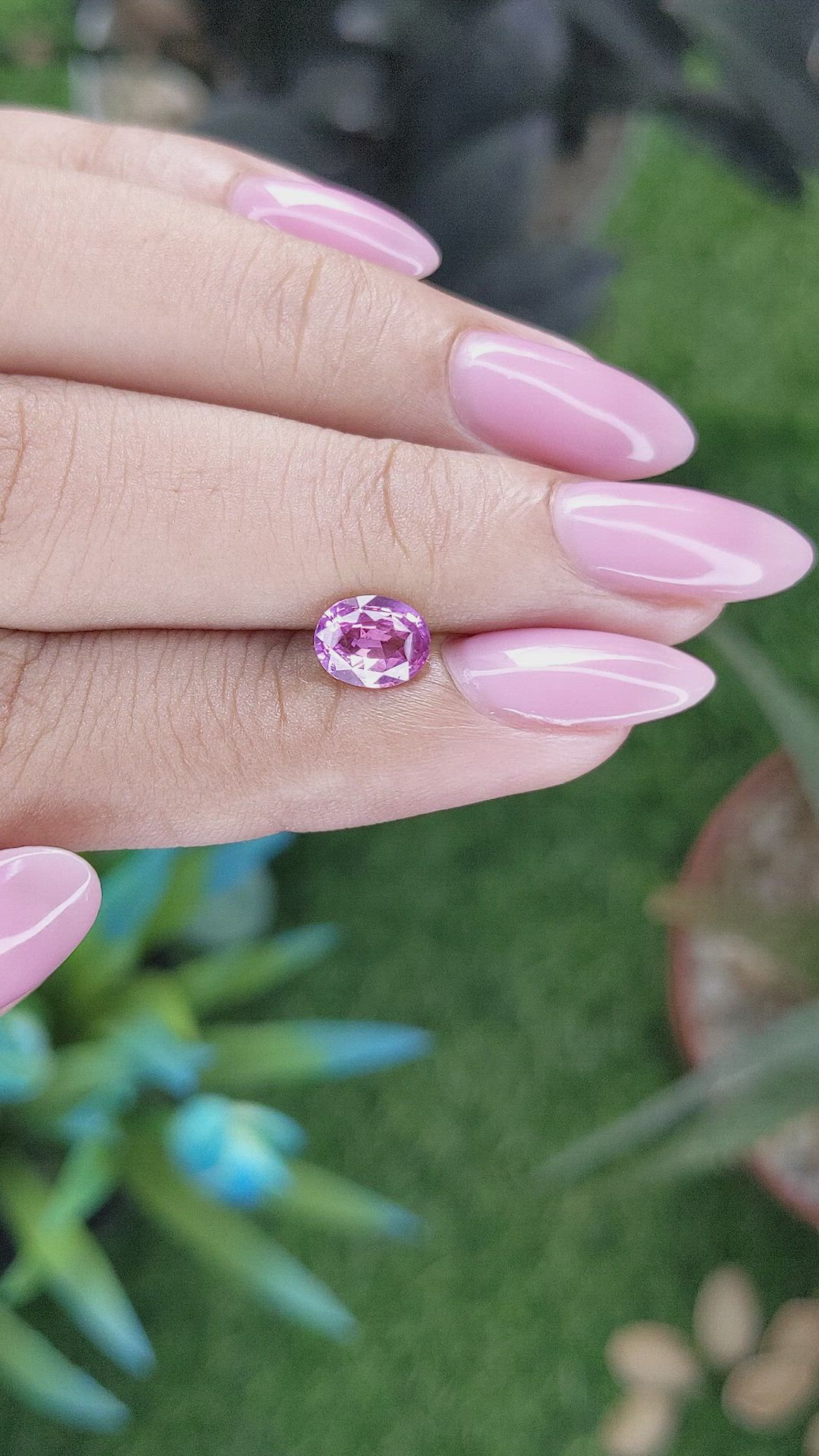 1.02 Ct. Pinkish Purple Sapphire from Tanzania Size Video