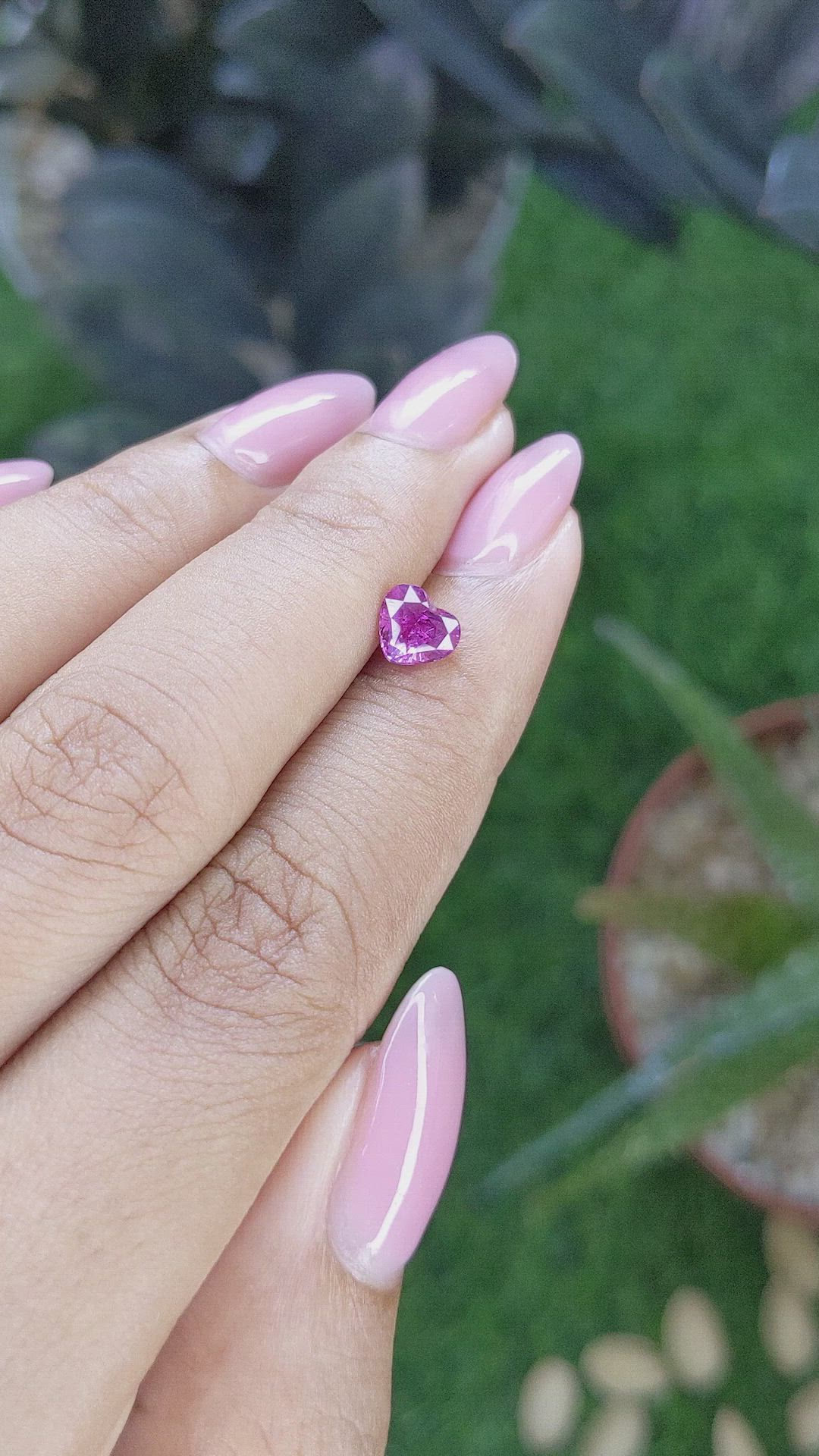 1.07 Ct. Purplish Pink Sapphire from Tanzania Size Video