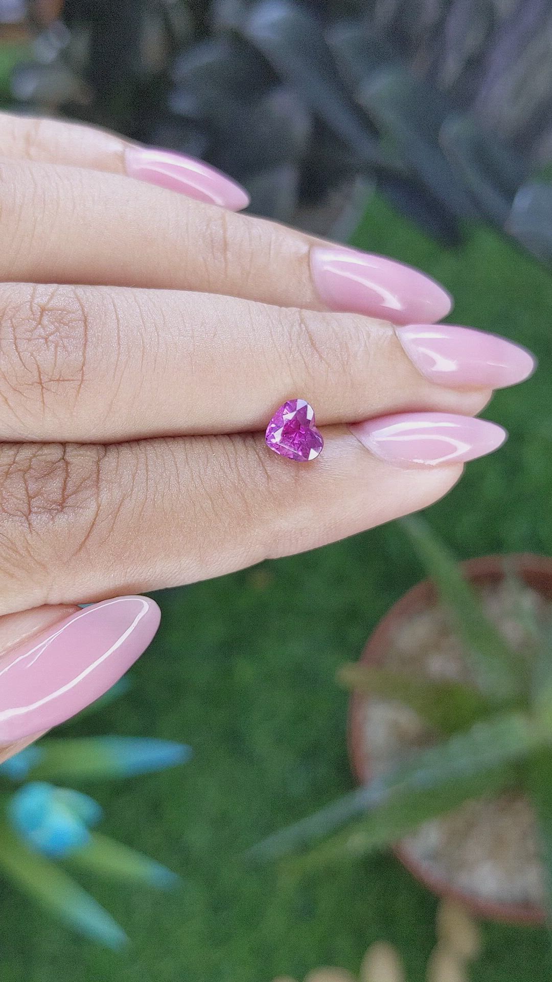 1.07 Ct. Purplish Pink Sapphire from Tanzania Size Video