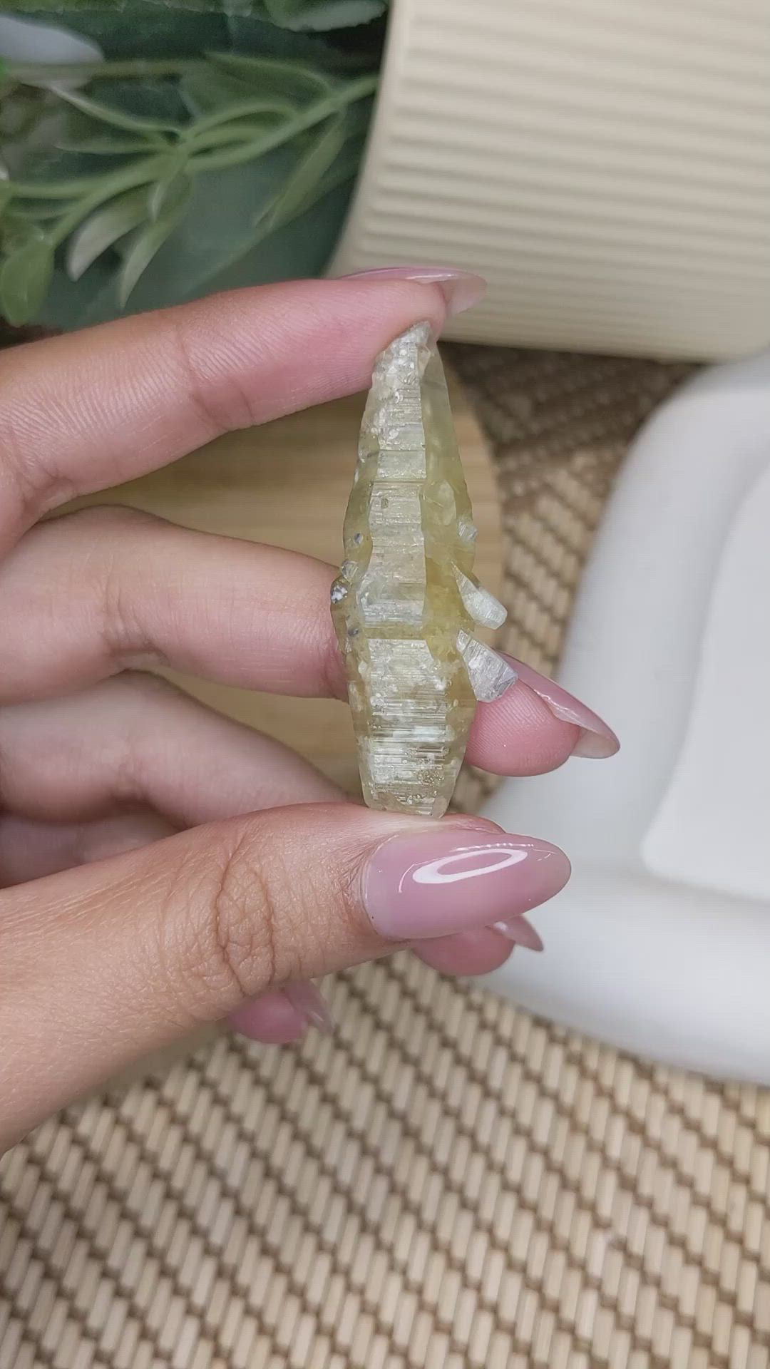 66.10 Ct. Greenish Yellow Sapphire Crystal from Ceylon (Sri Lanka) Size Video