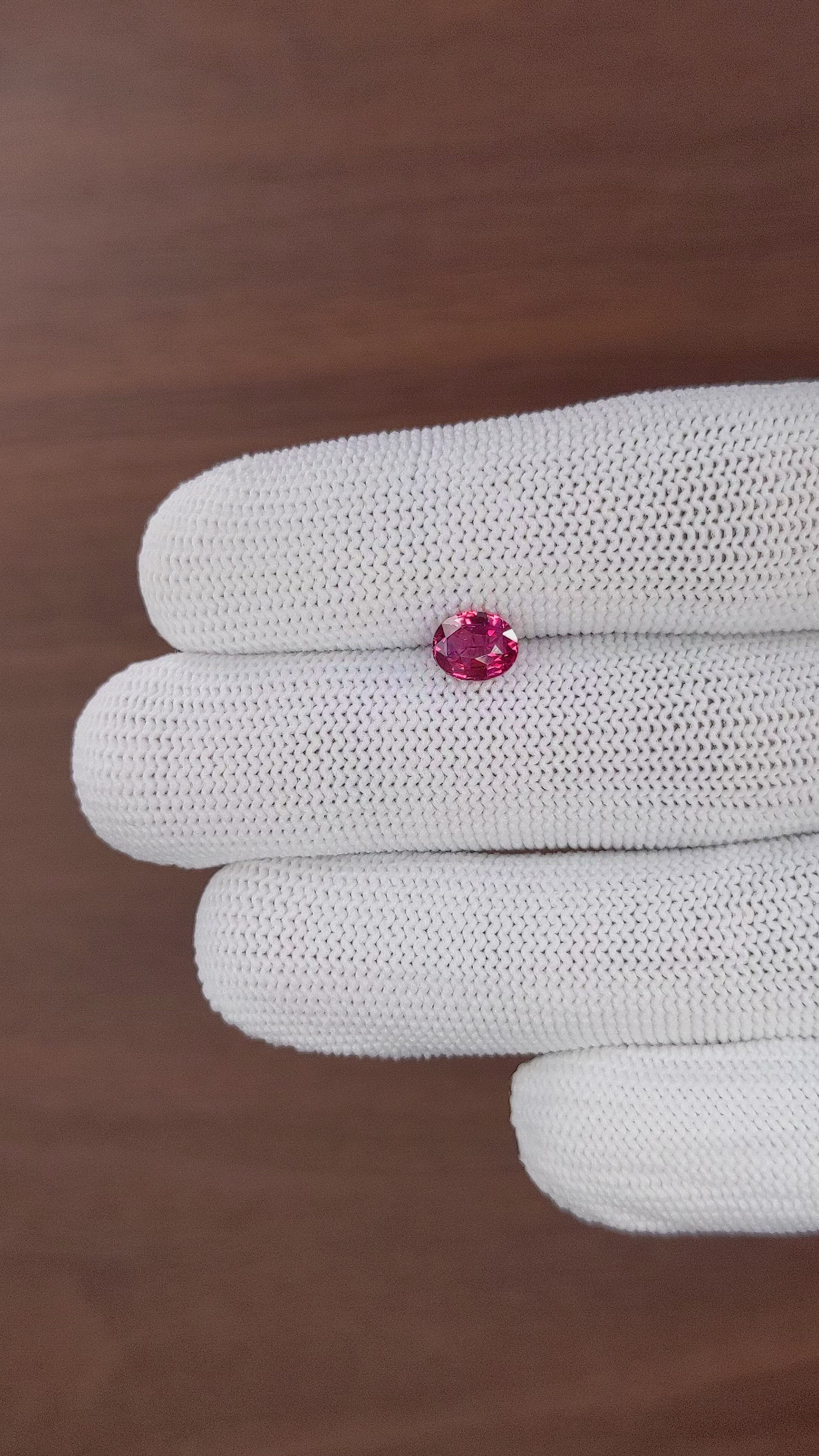 1.16 Ct. Reddish Pink Sapphire from Tanzania Size Video