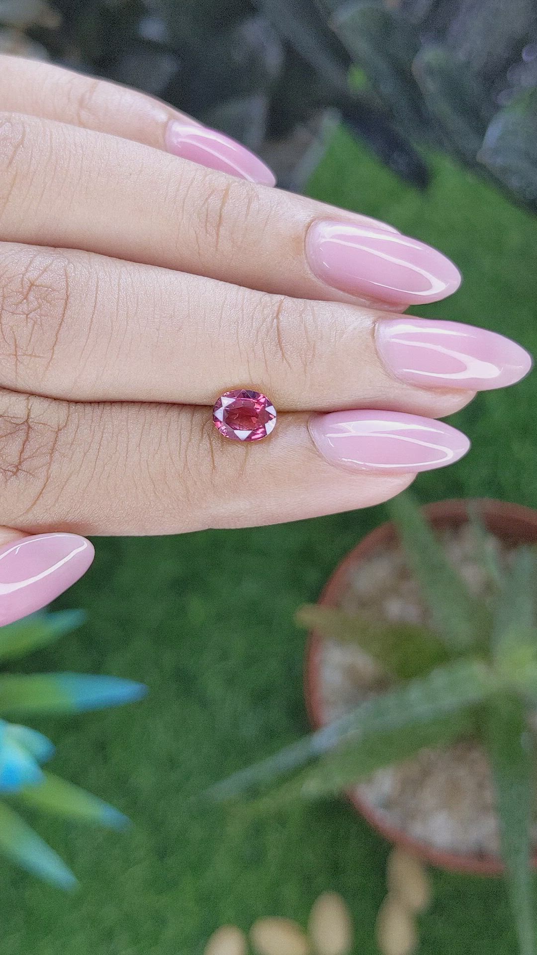 1.16 Ct. Reddish Pink Sapphire from Tanzania Size Video