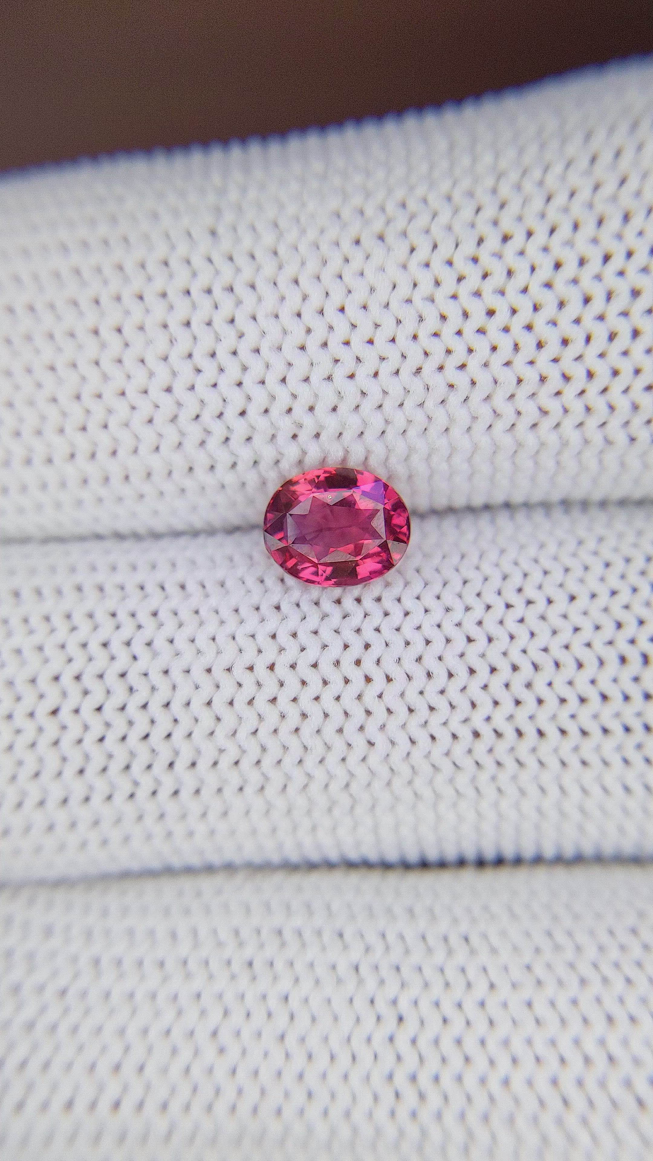 1.16 Ct. Reddish Pink Sapphire from Tanzania Size Video