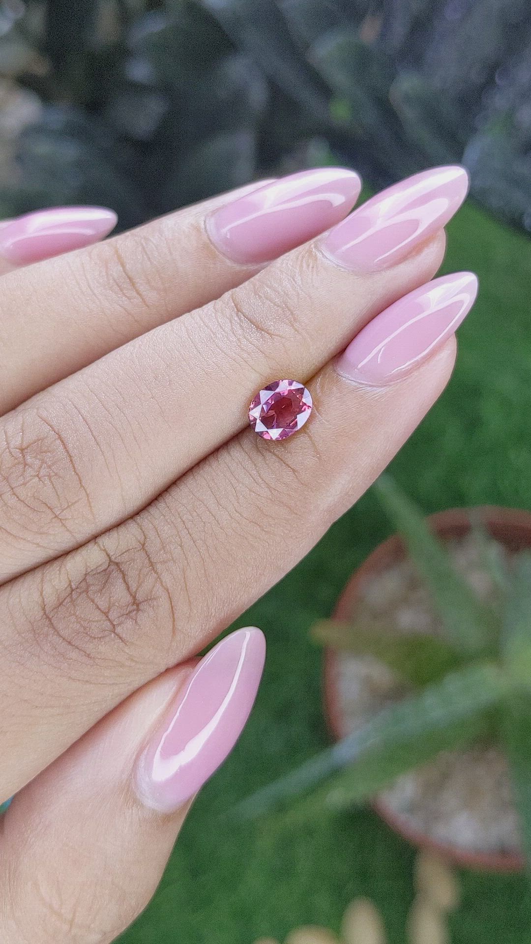 1.16 Ct. Reddish Pink Sapphire from Tanzania Size Video