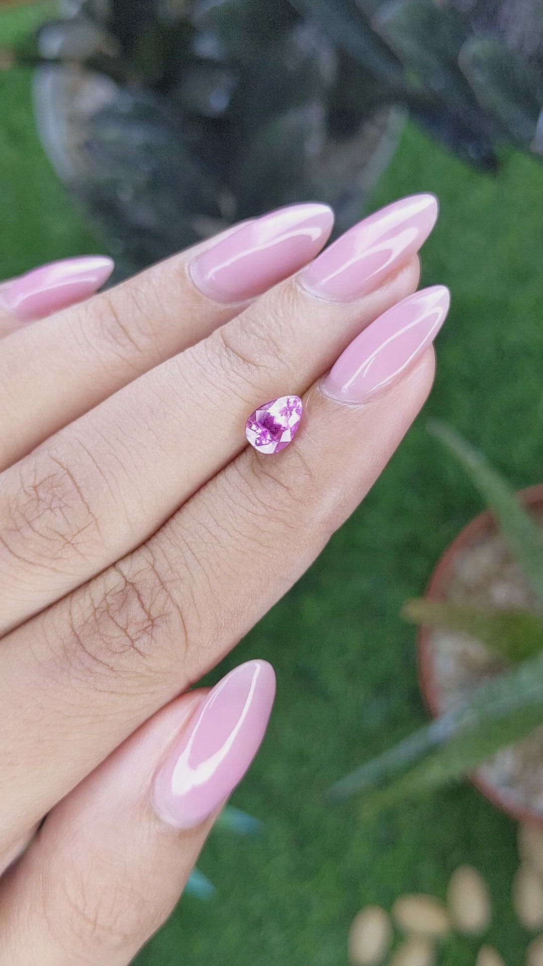 1.22 Ct. Purplish Pink Sapphire from Tanzania Size Video
