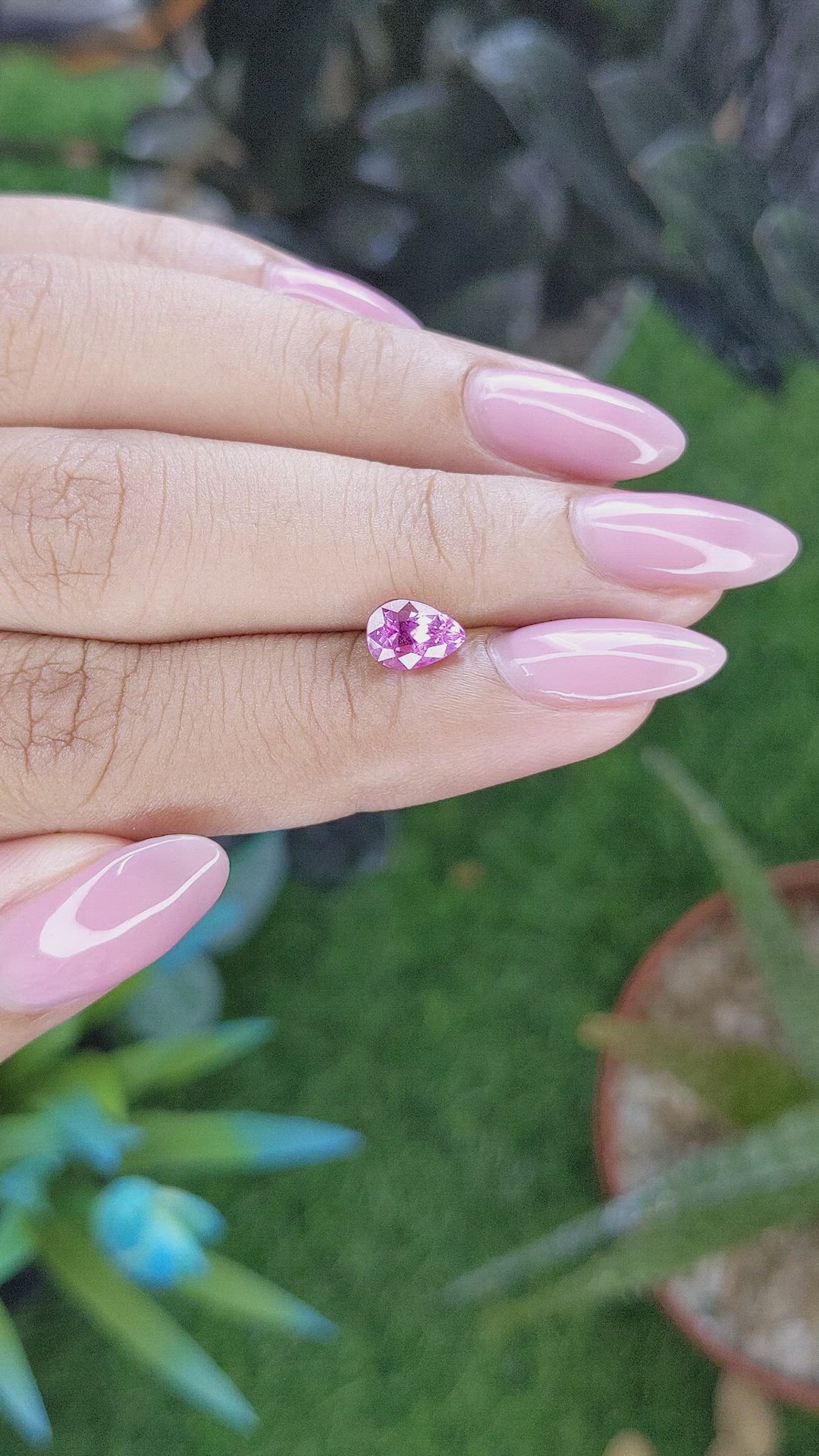 1.22 Ct. Purplish Pink Sapphire from Tanzania Size Video