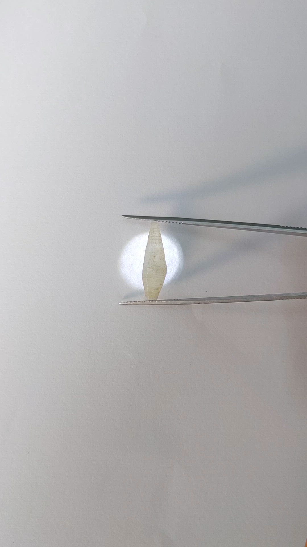 8.85 Ct. White Sapphire Crystal from Ceylon (Sri Lanka) Size Video
