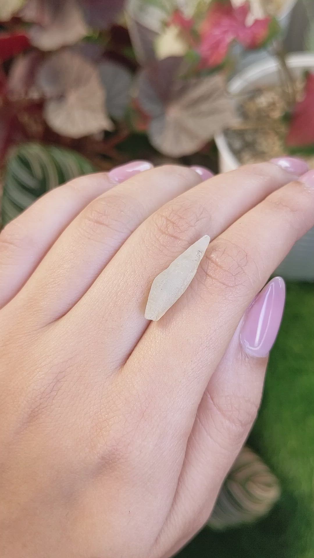 8.85 Ct. White Sapphire Crystal from Ceylon (Sri Lanka) Size Video