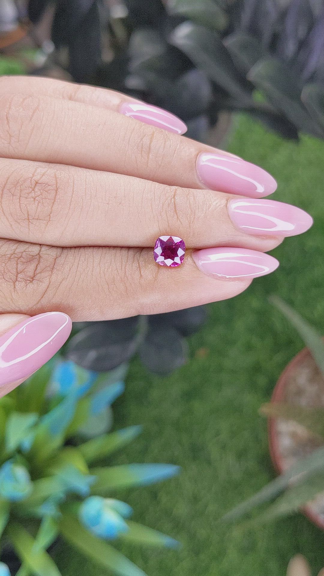 1.28 Ct. Purplish Pink Sapphire from Tanzania Size Video