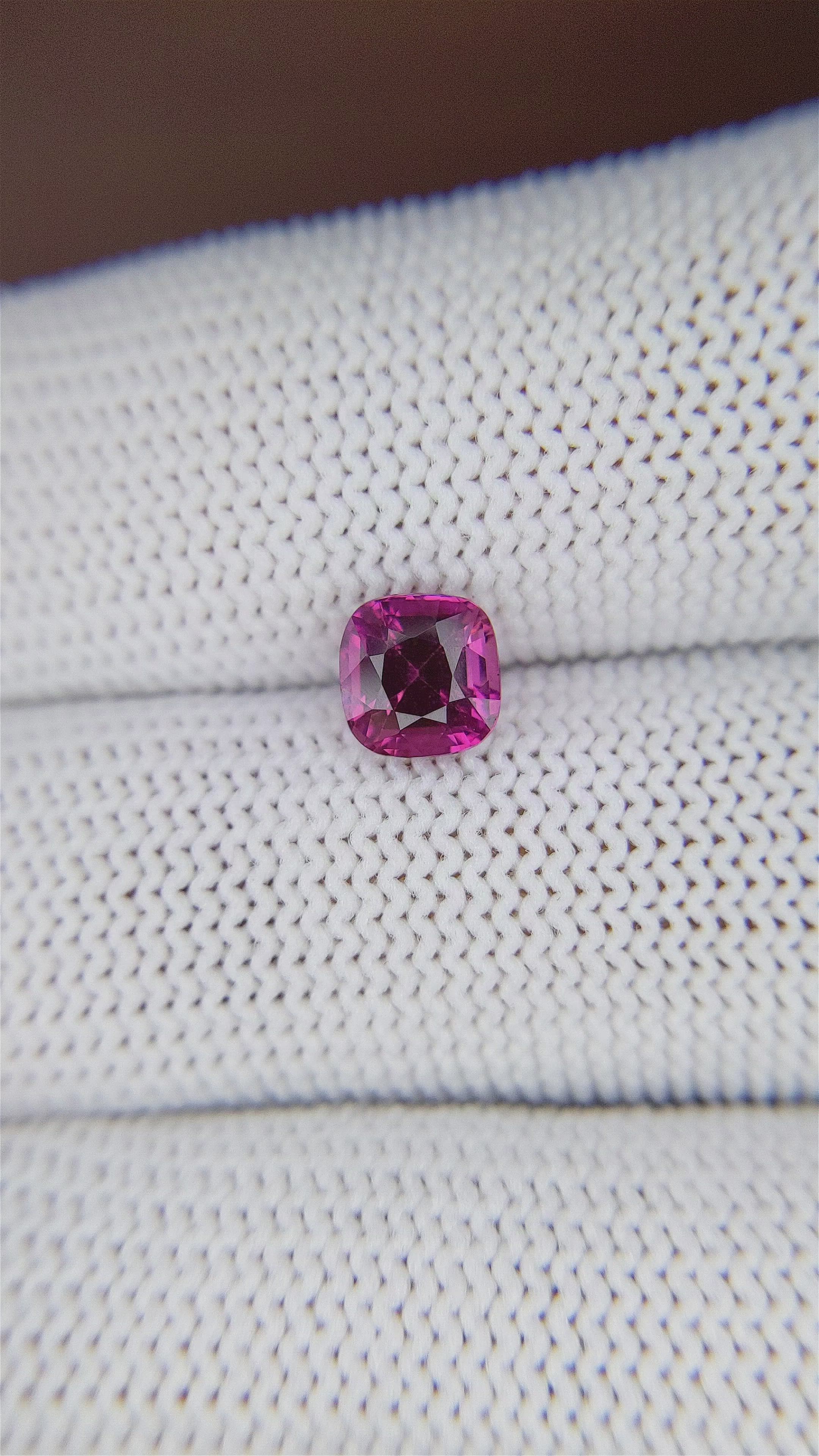 1.28 Ct. Purplish Pink Sapphire from Tanzania Size Video
