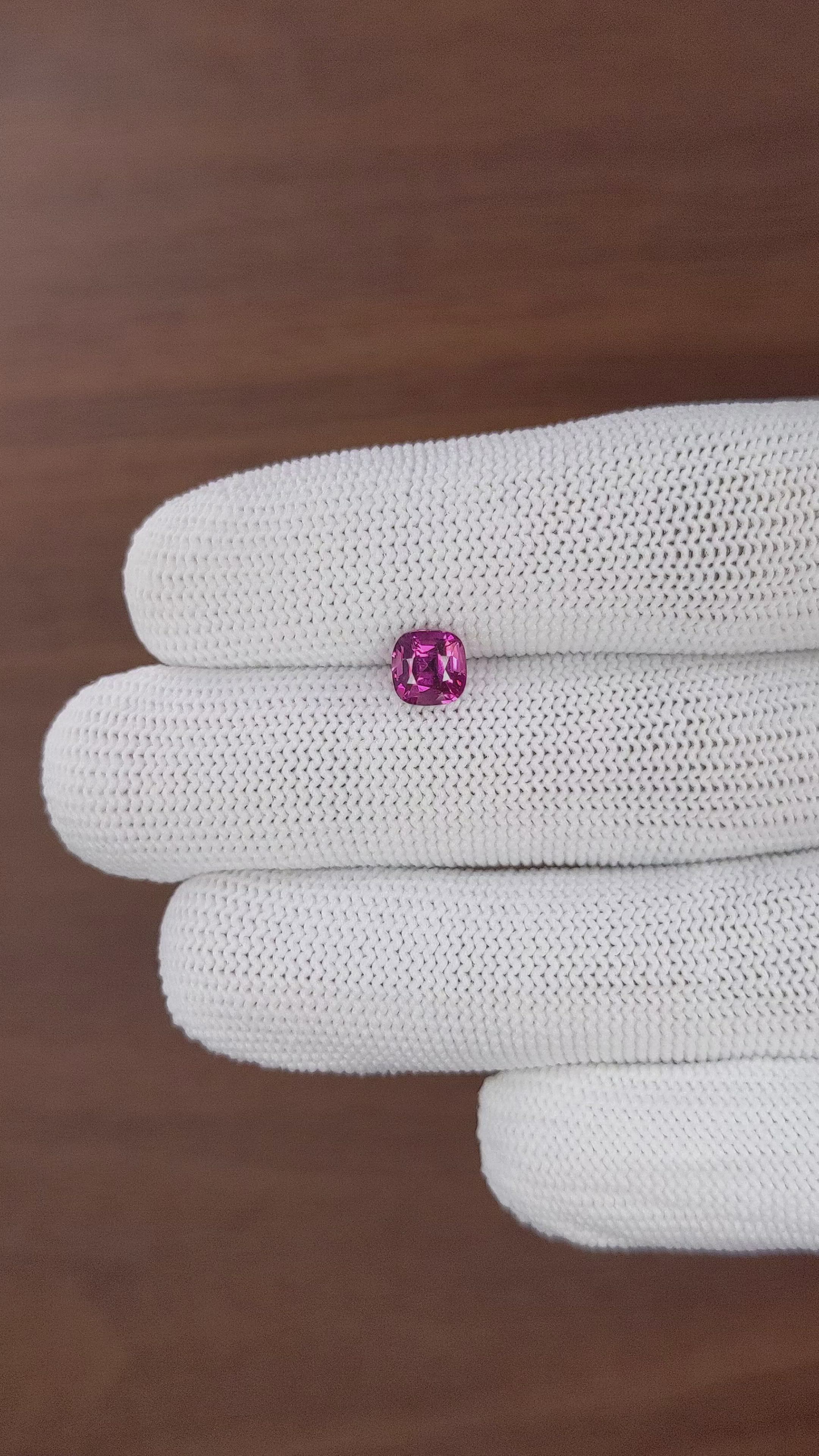 1.28 Ct. Purplish Pink Sapphire from Tanzania Size Video