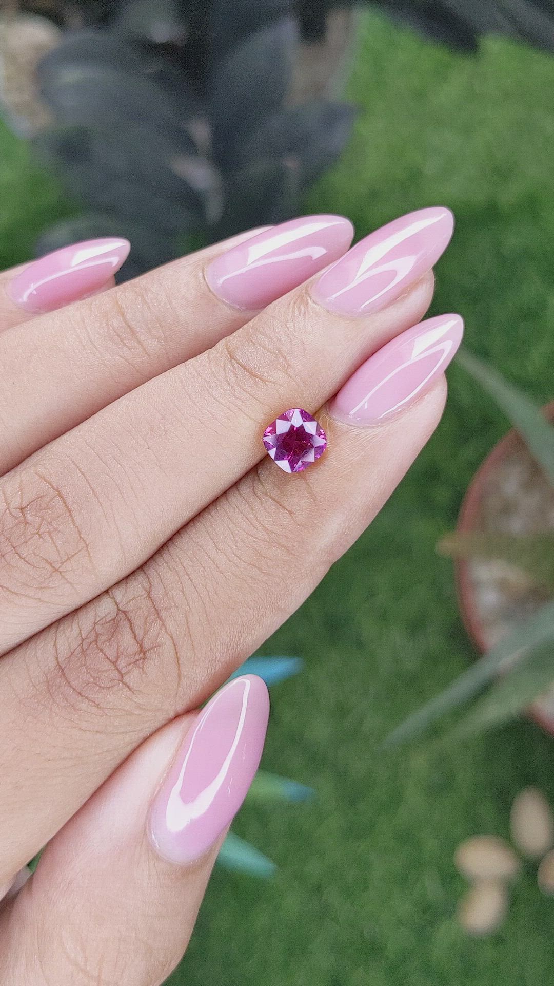 1.28 Ct. Purplish Pink Sapphire from Tanzania Size Video