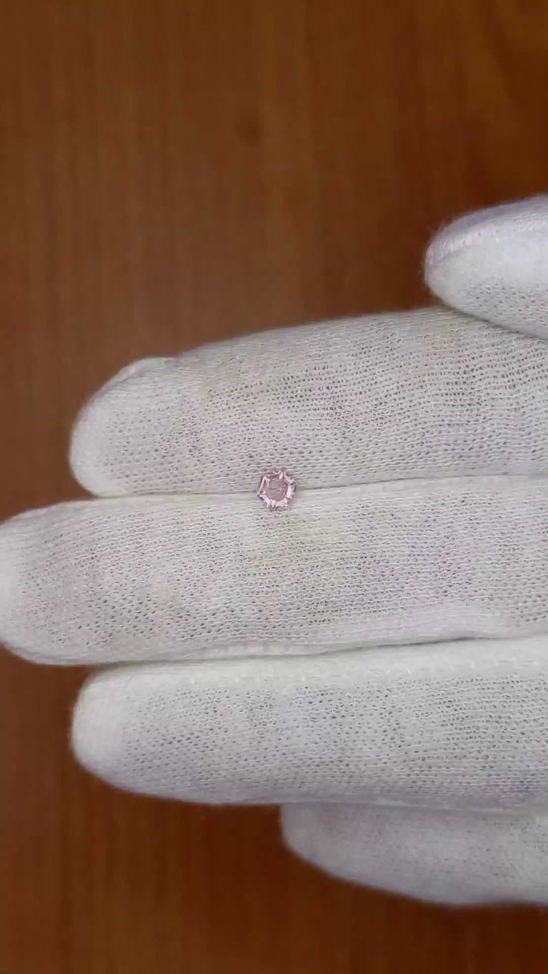 0.27 Ct. Pink Sapphire from Ceylon (Sri Lanka) Size Video
