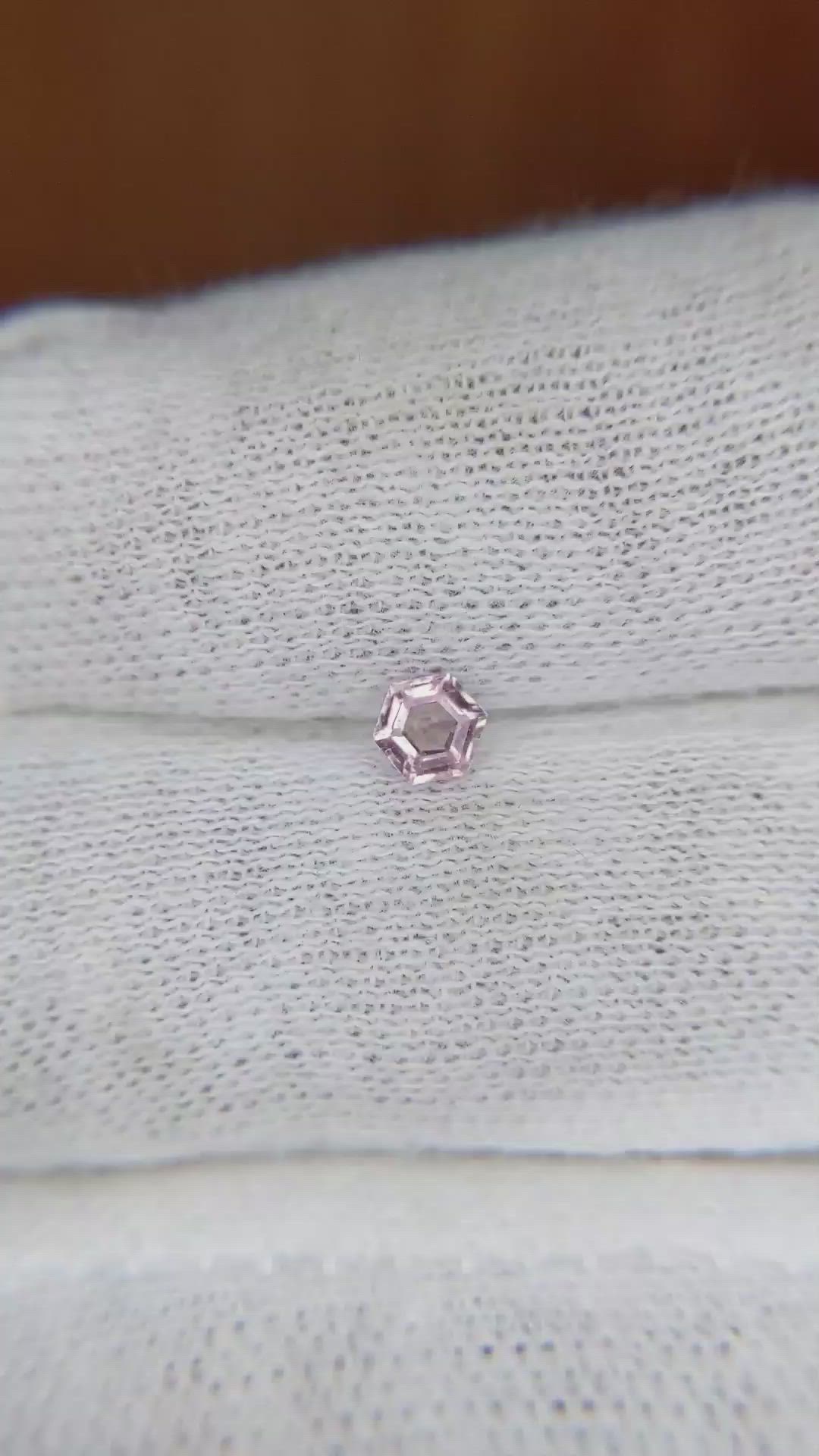 0.27 Ct. Pink Sapphire from Ceylon (Sri Lanka) Size Video