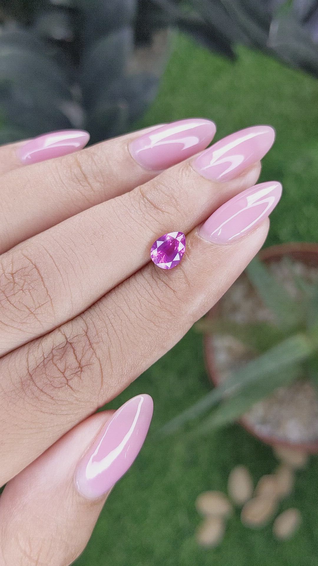 1.32 Ct. Purplish Pink Sapphire from Tanzania Size Video