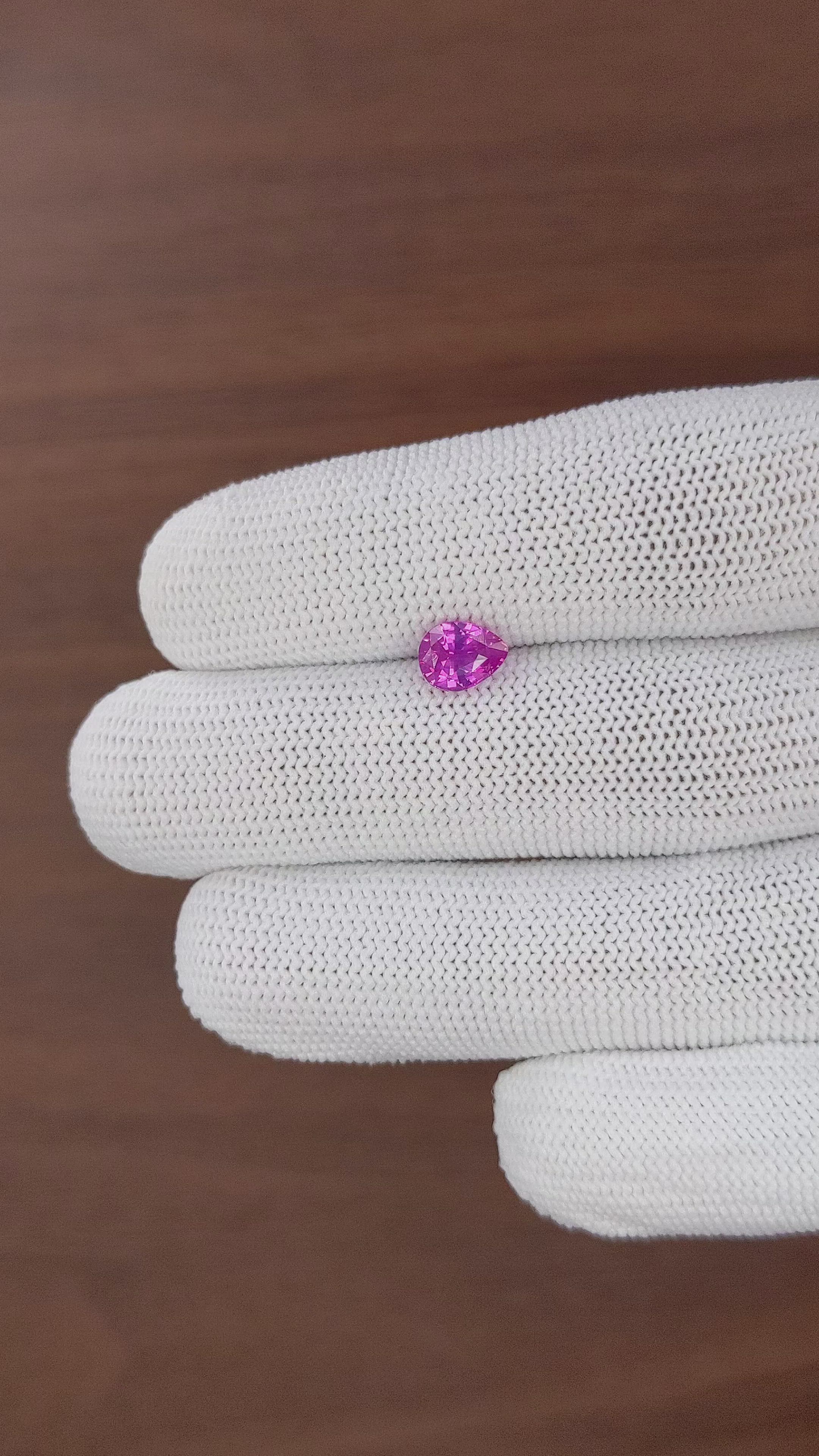 1.32 Ct. Purplish Pink Sapphire from Tanzania Size Video