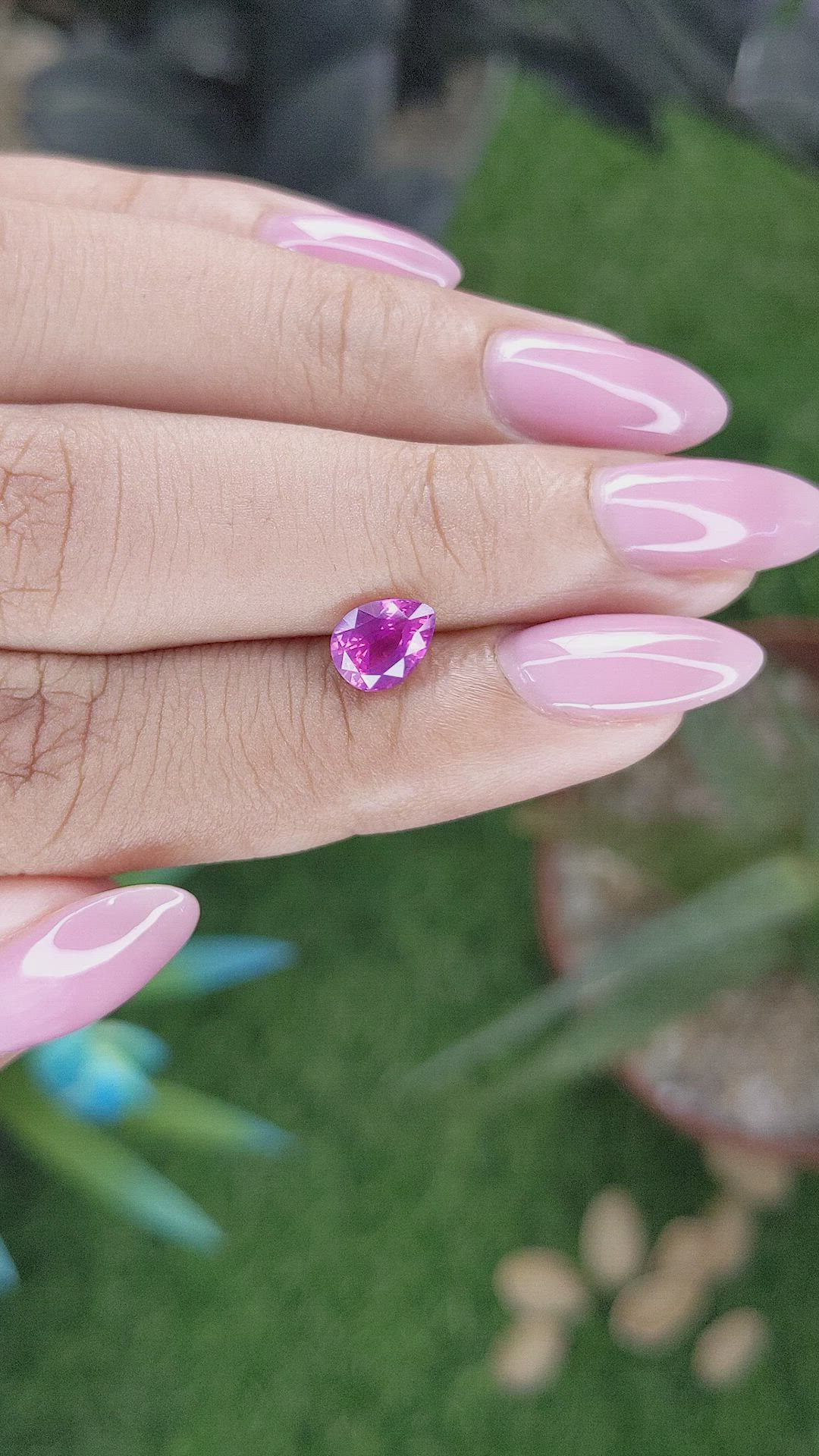 1.32 Ct. Purplish Pink Sapphire from Tanzania Size Video