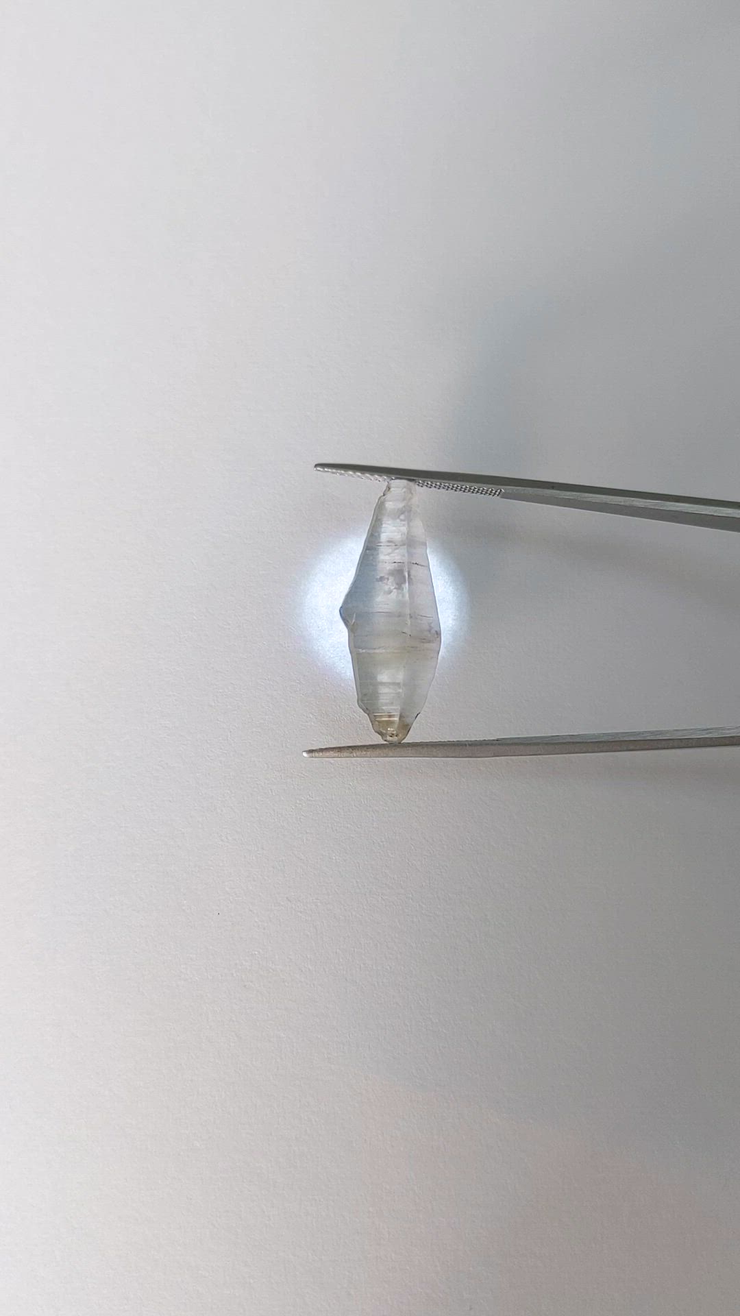 11.97 Ct. Bluish Grey Sapphire Crystal from Ceylon (Sri Lanka) Size Video