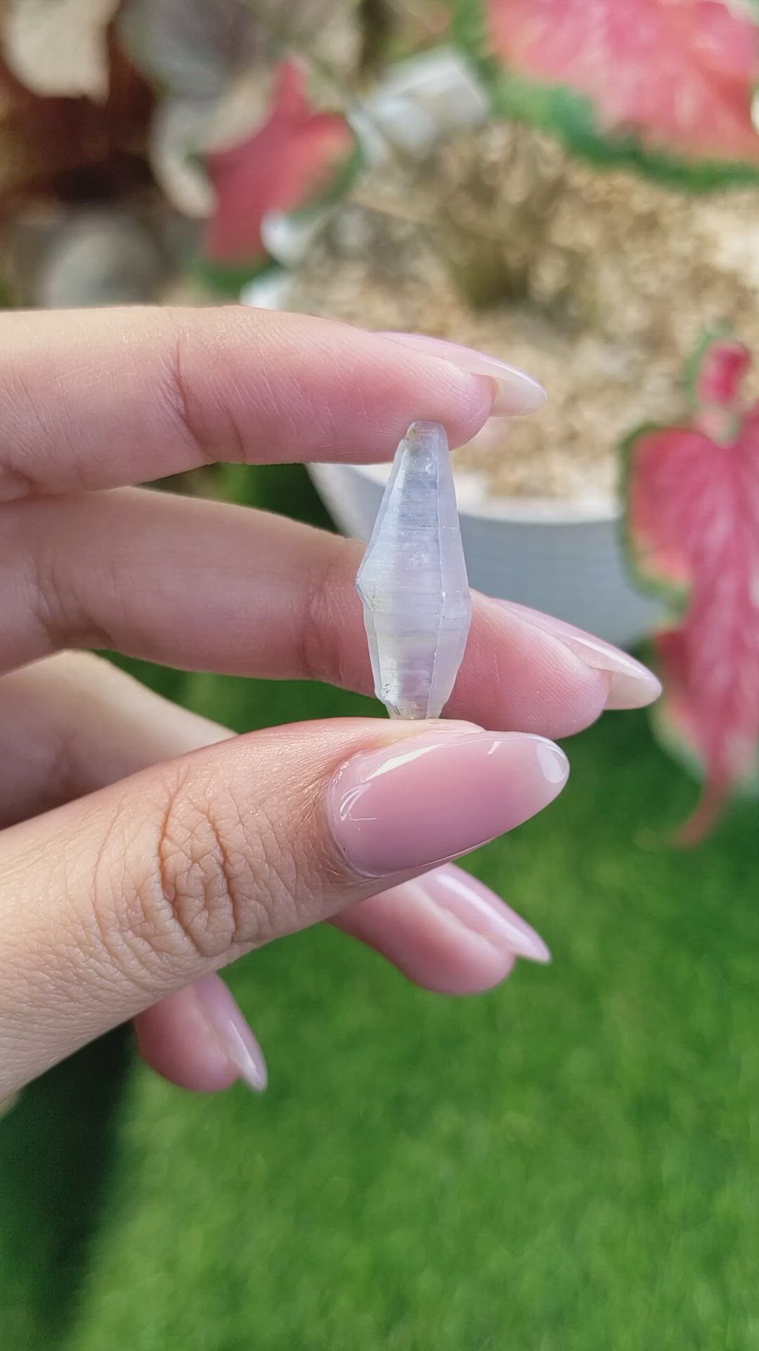 11.97 Ct. Bluish Grey Sapphire Crystal from Ceylon (Sri Lanka) Size Video