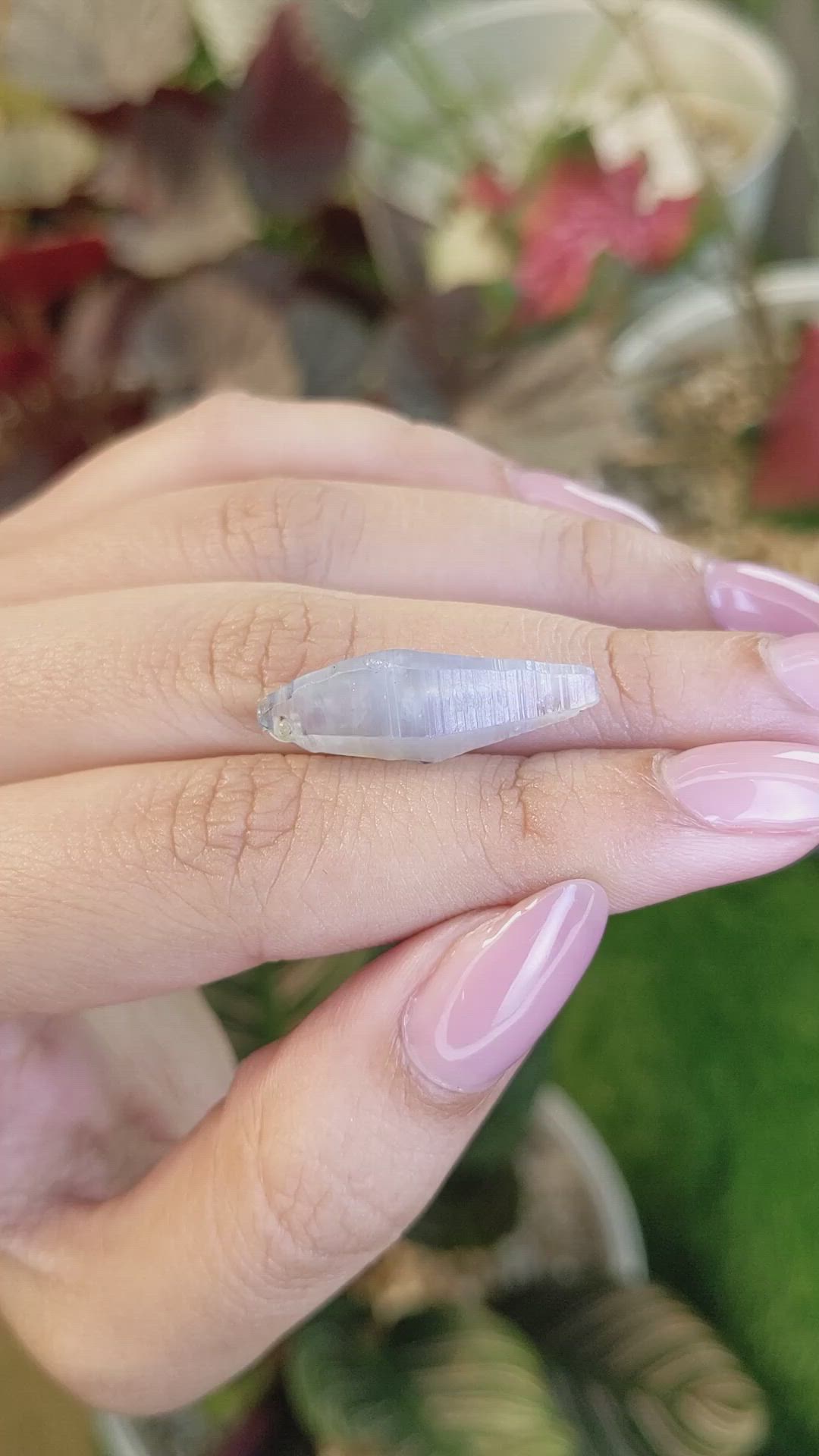11.97 Ct. Bluish Grey Sapphire Crystal from Ceylon (Sri Lanka) Size Video