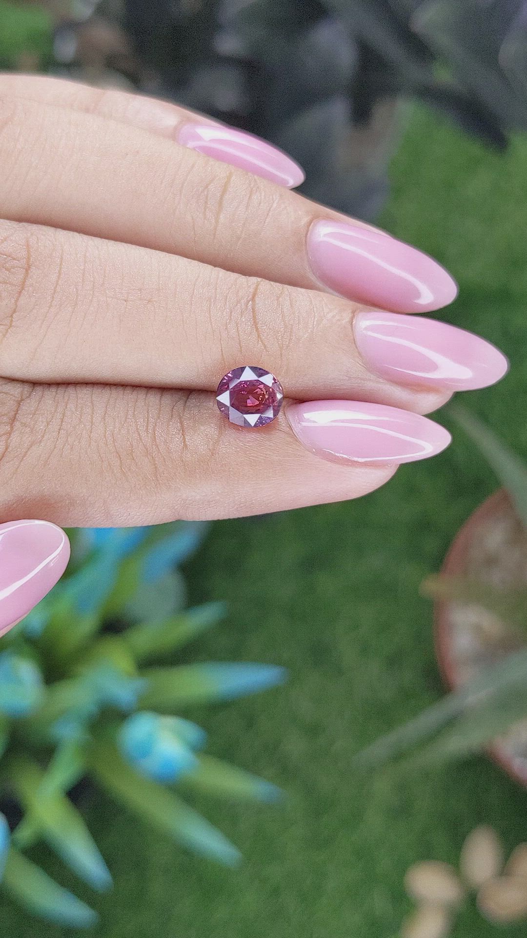 1.51 Ct. Purplish Pink Sapphire from Tanzania Size Video