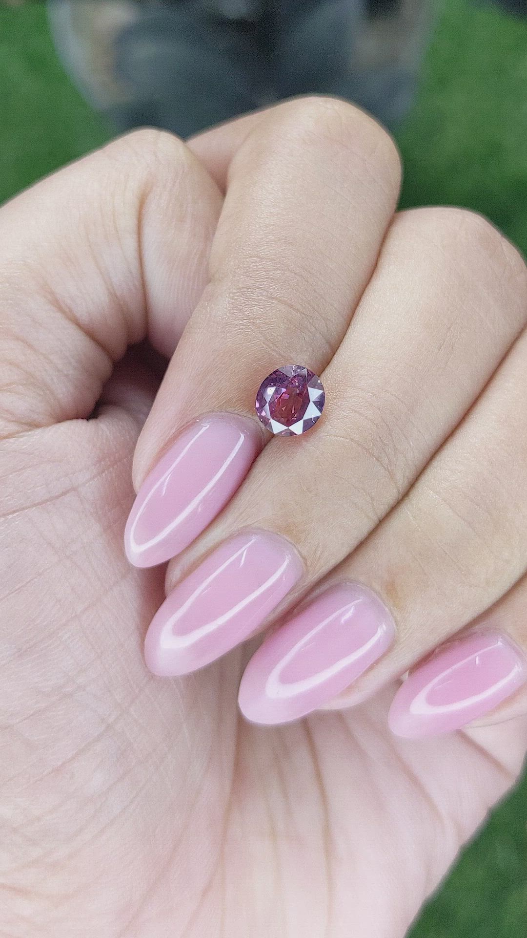 1.51 Ct. Purplish Pink Sapphire from Tanzania Size Video