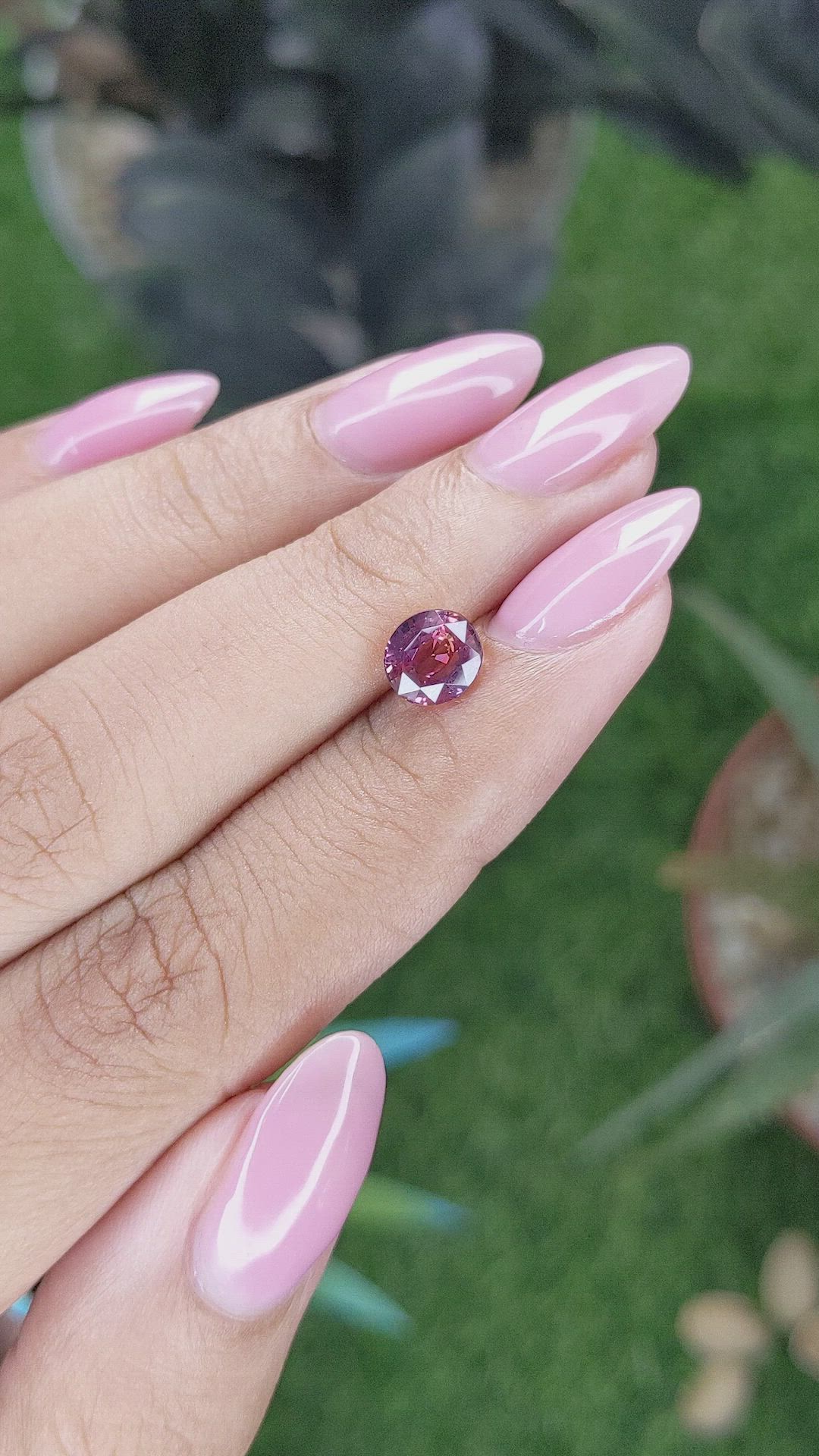 1.51 Ct. Purplish Pink Sapphire from Tanzania Size Video