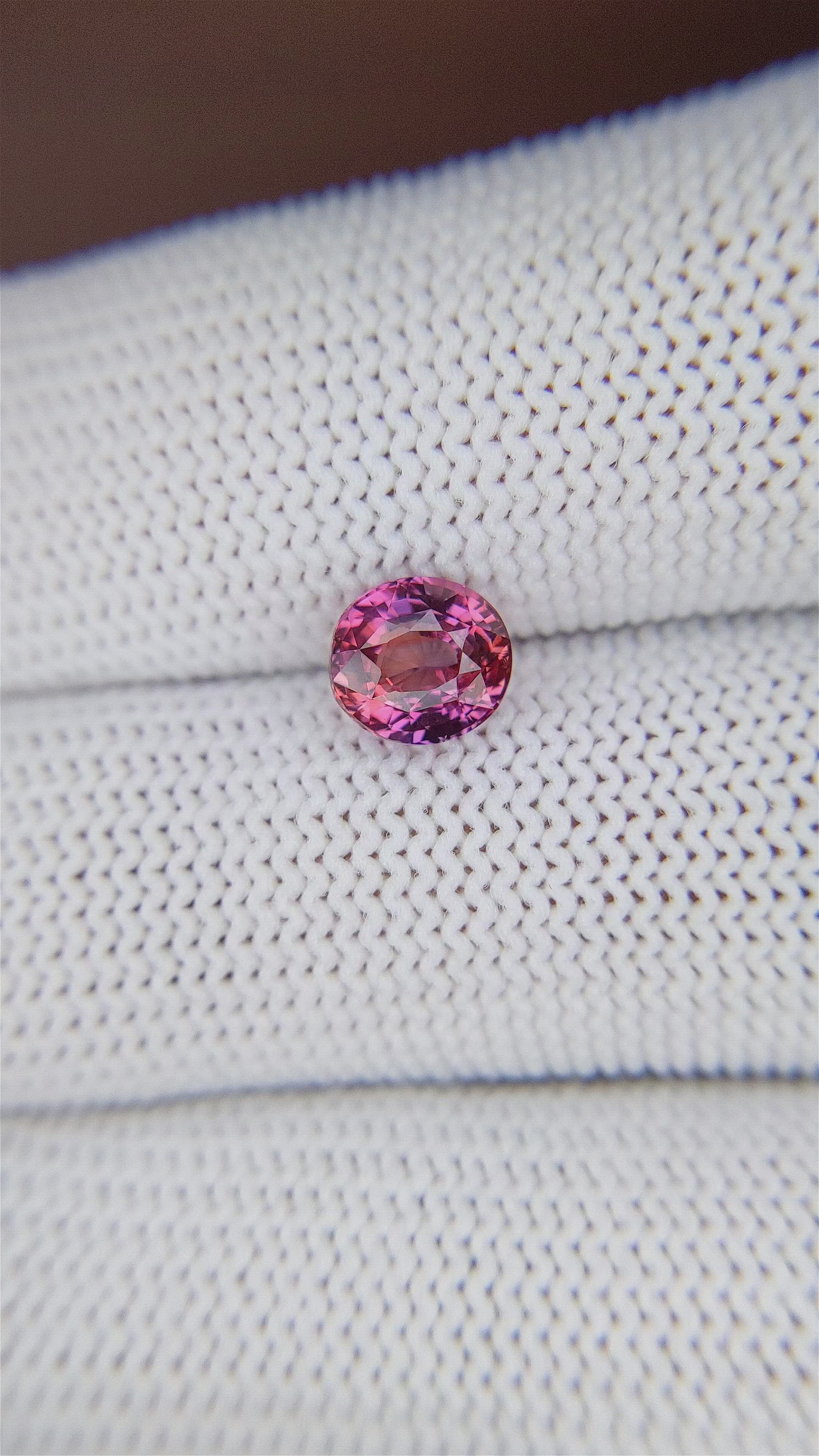 1.51 Ct. Purplish Pink Sapphire from Tanzania Size Video