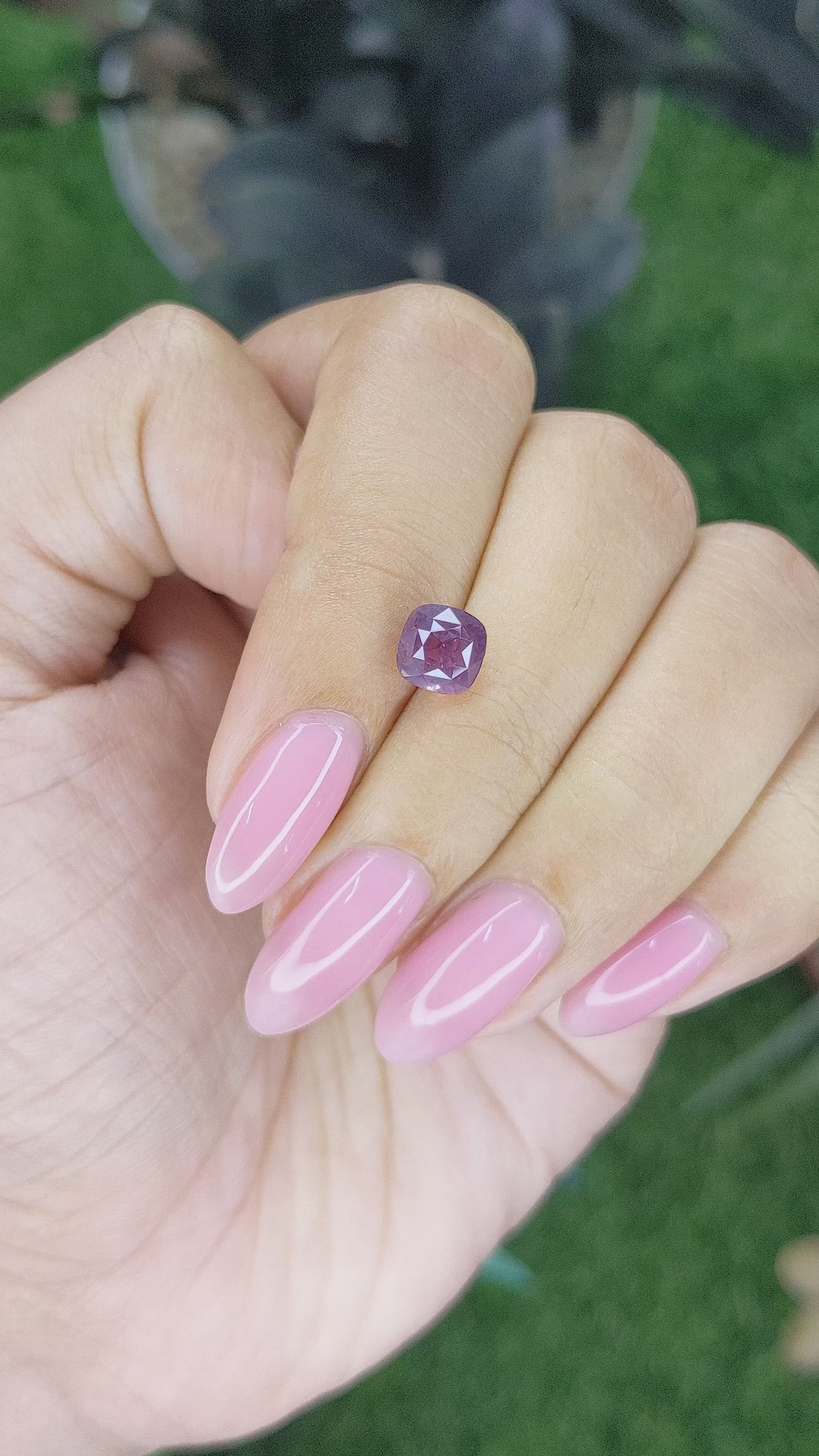 2.04 Ct. Purple Sapphire from Tanzania Size Video