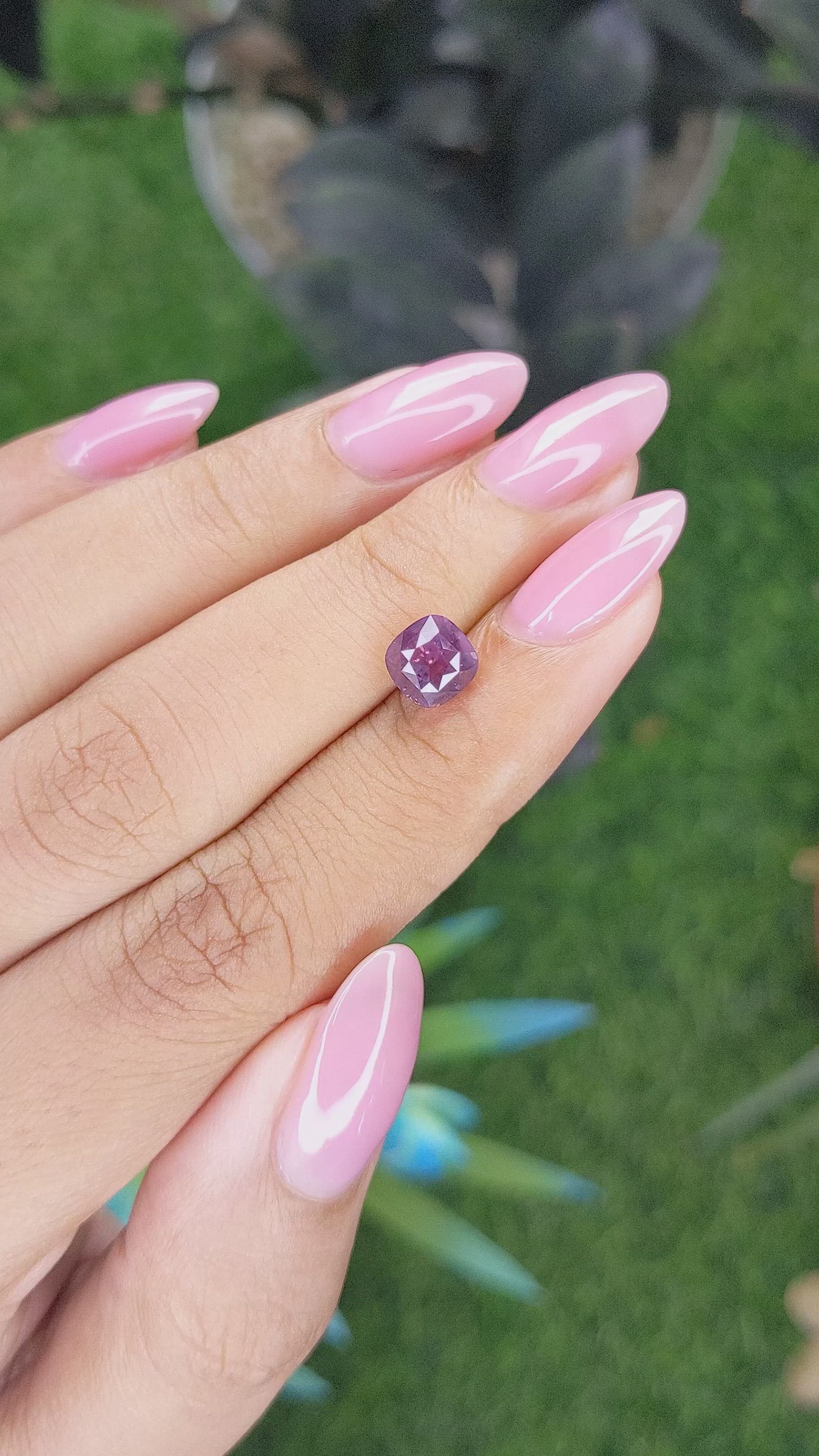 2.04 Ct. Purple Sapphire from Tanzania Size Video