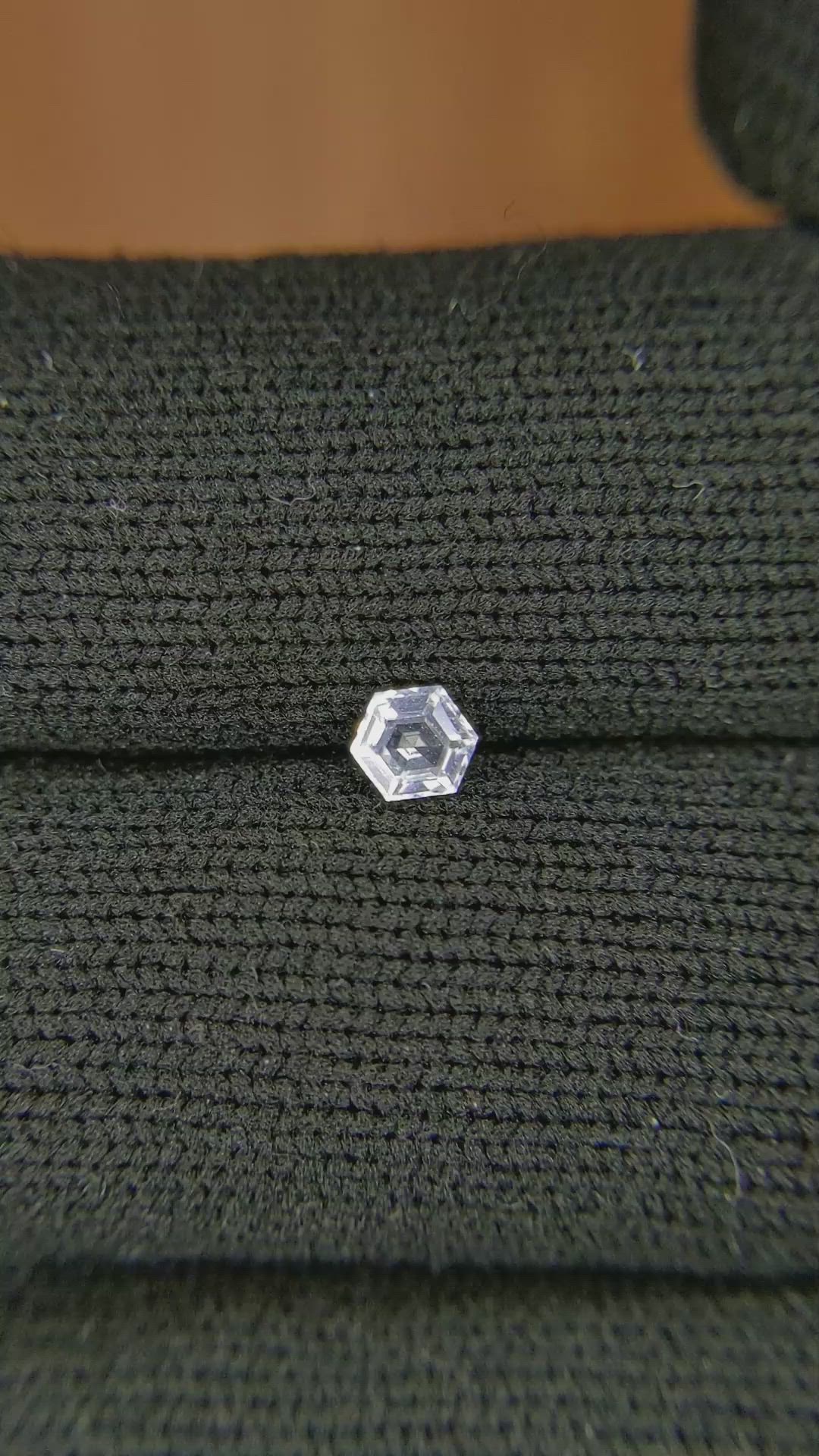 0.27 Ct. White Sapphire from Ceylon (Sri Lanka) Size Video