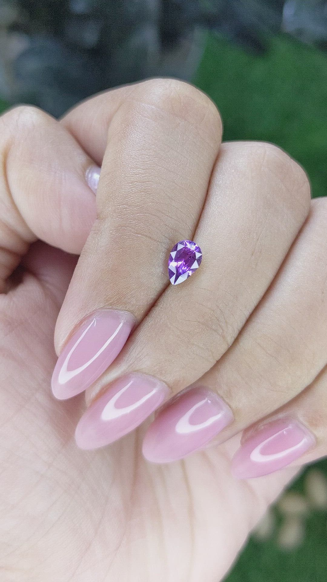 0.74 Ct. Purple Sapphire from Tanzania Size Video