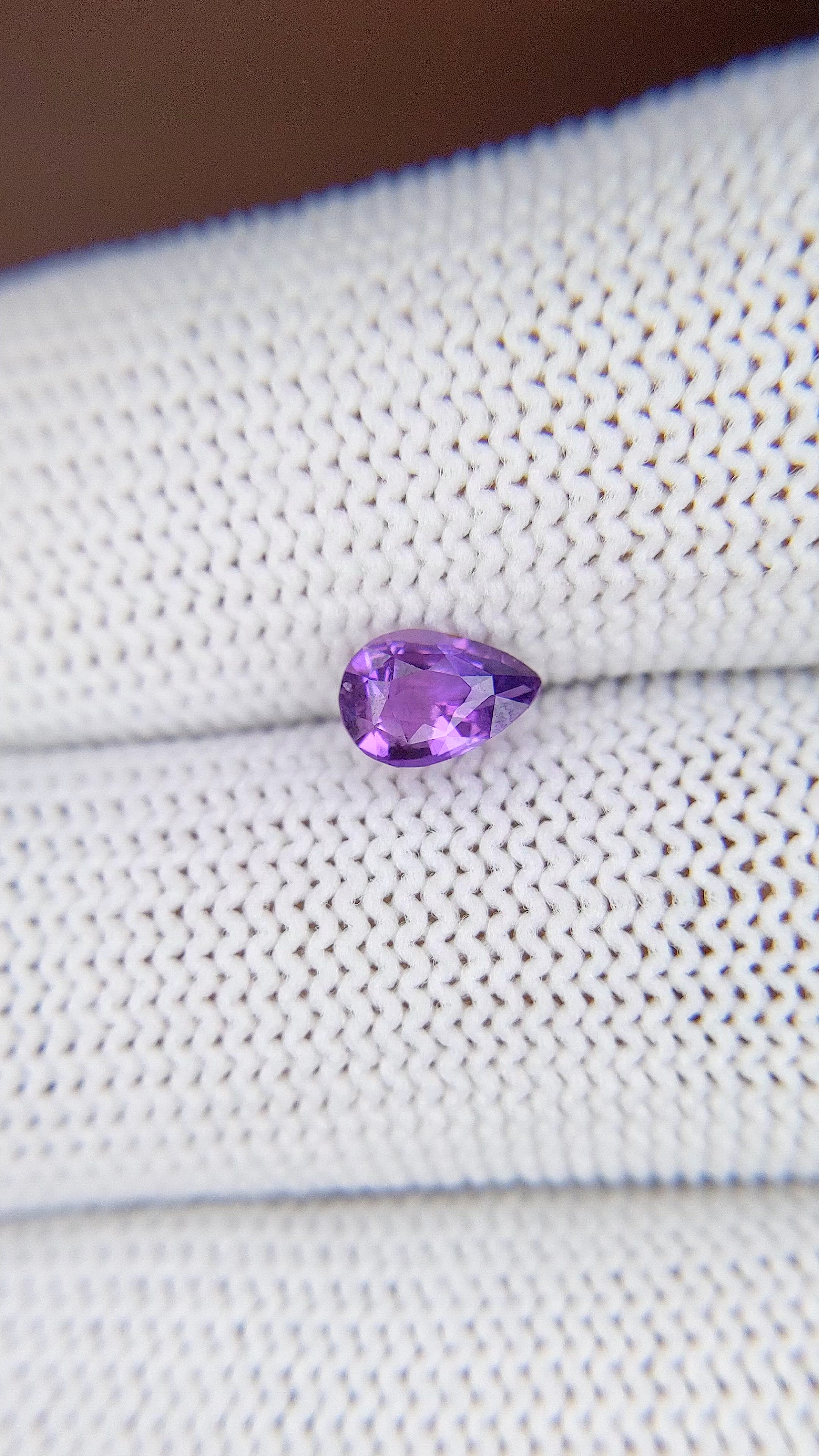 0.74 Ct. Purple Sapphire from Tanzania Size Video