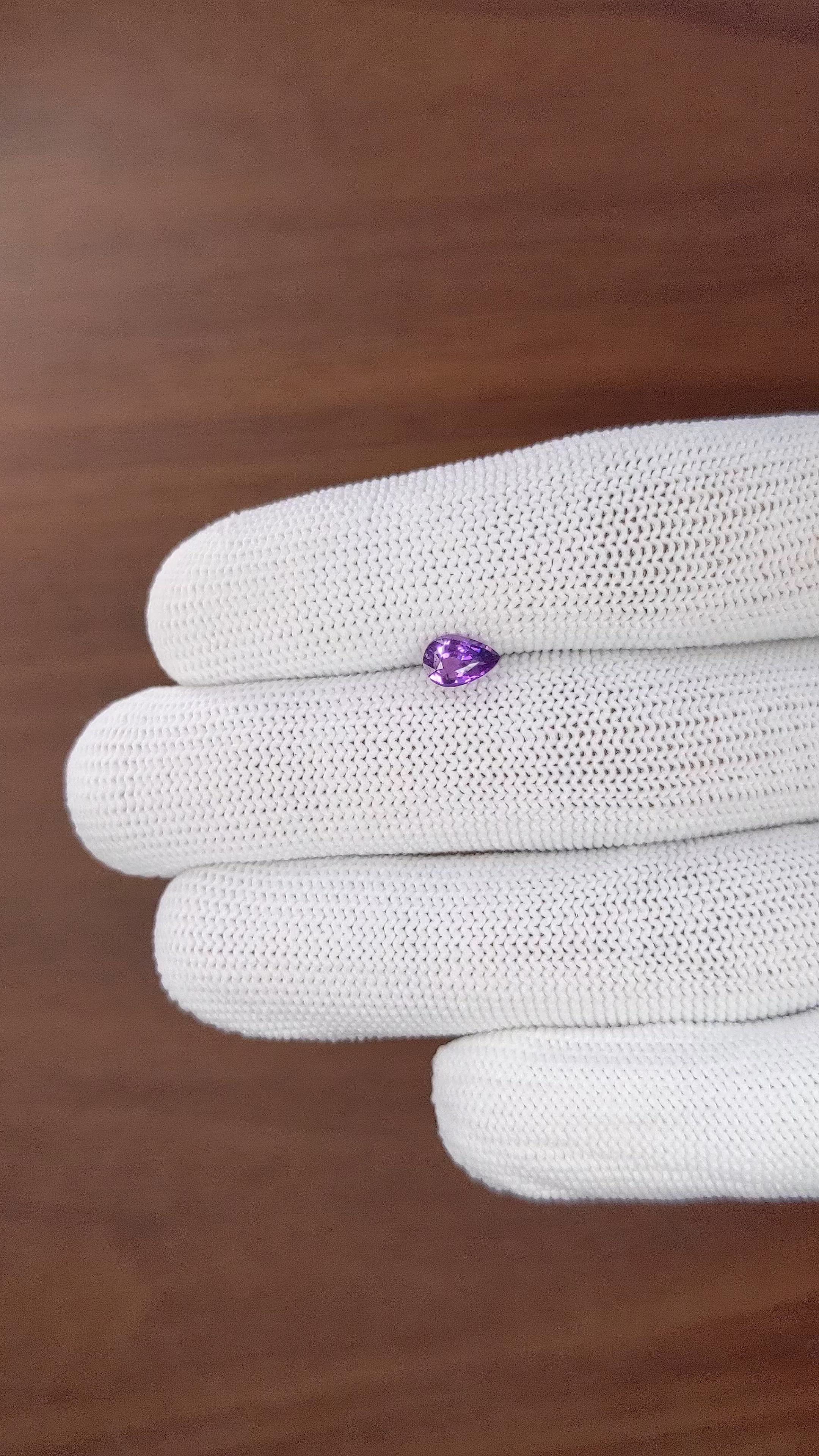 0.74 Ct. Purple Sapphire from Tanzania Size Video