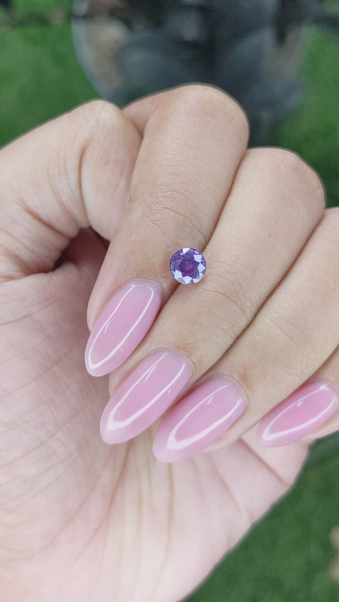 0.96 Ct. Purple Sapphire from Tanzania Size Video
