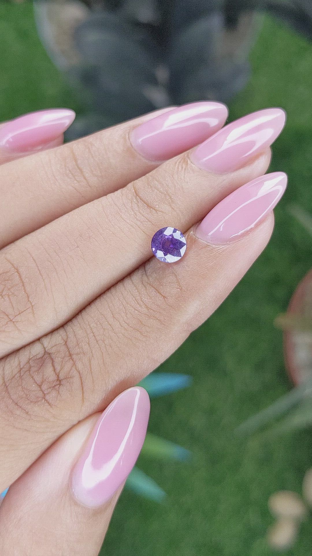 0.96 Ct. Purple Sapphire from Tanzania Size Video